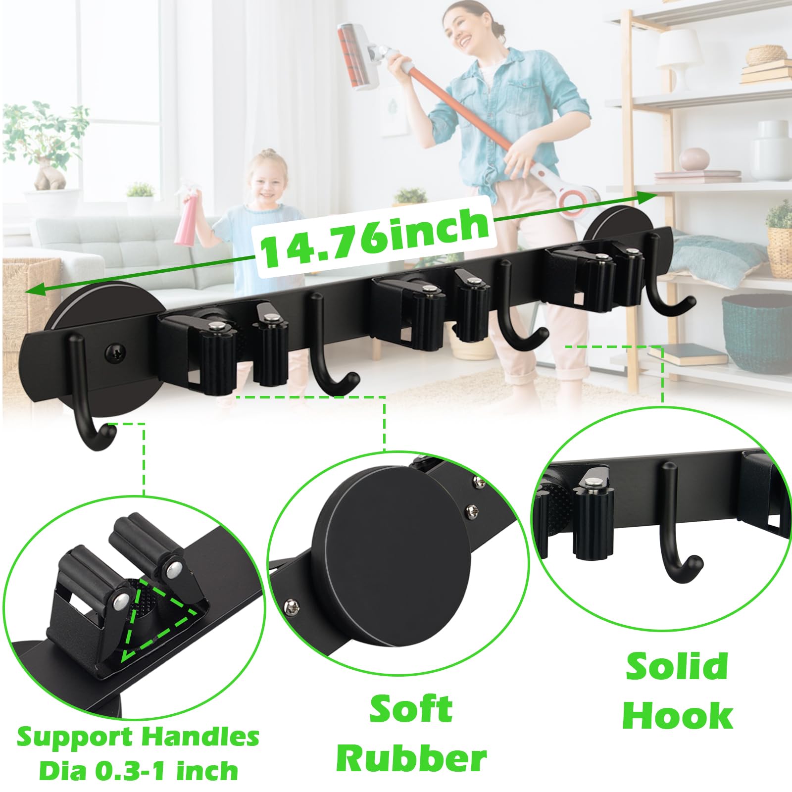 Strong Magnetic Mop Broom Holder
