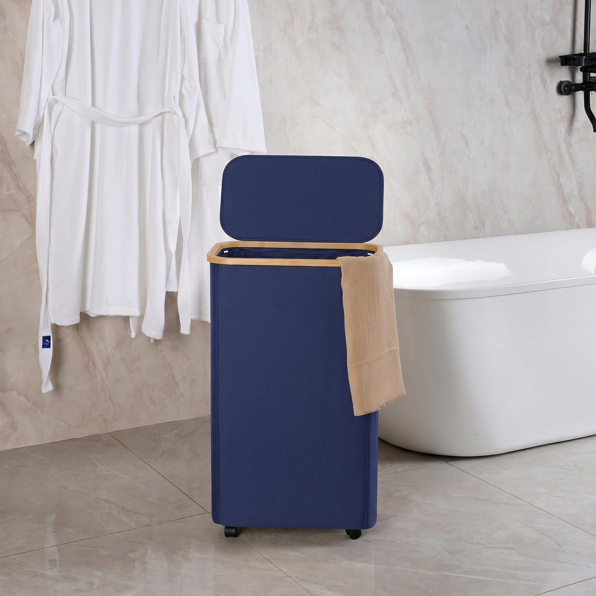 Slim Laundry Hamper with Wheels