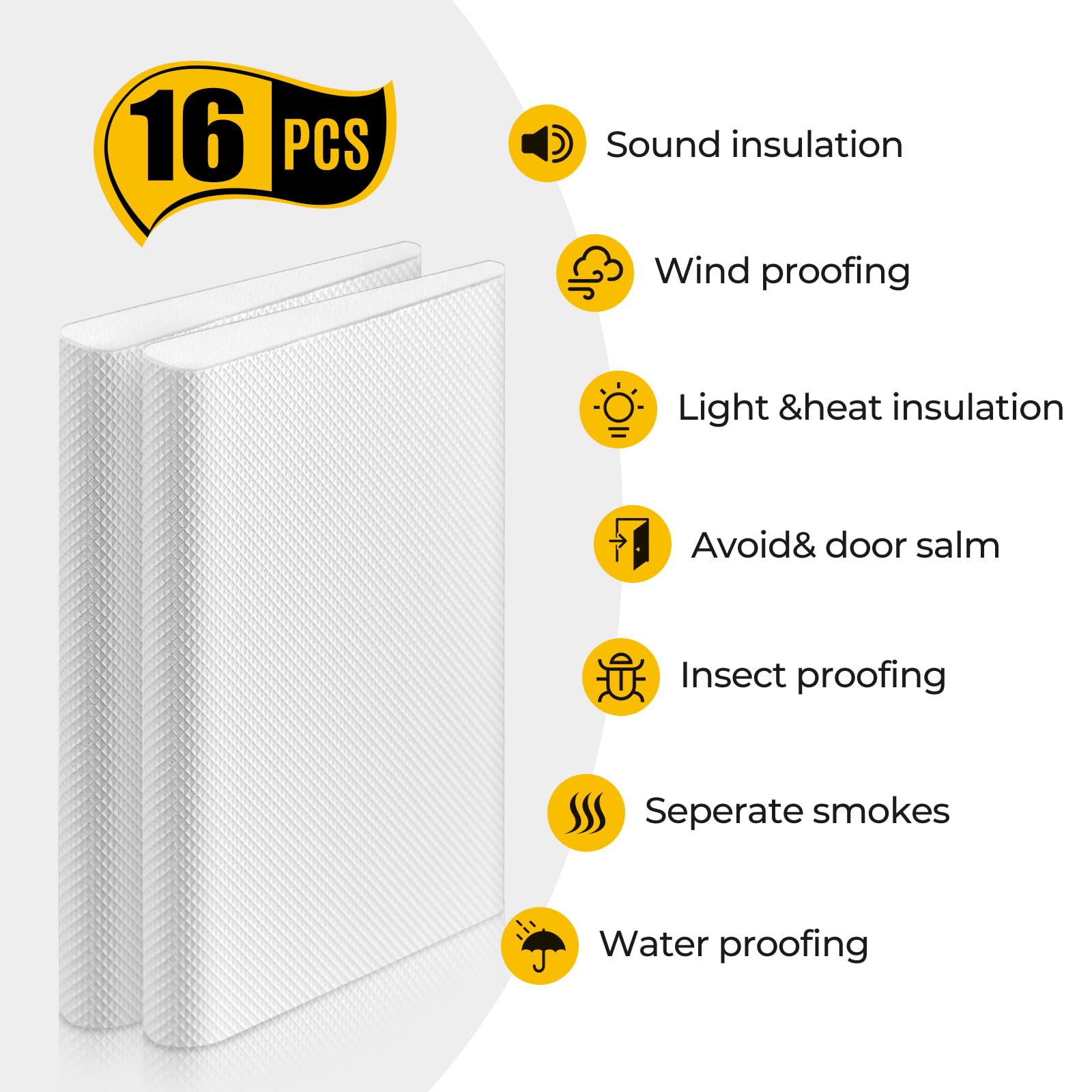 16 Pieces Door Corner Seal Pads Adhesive Weatherstripping (16 Count)