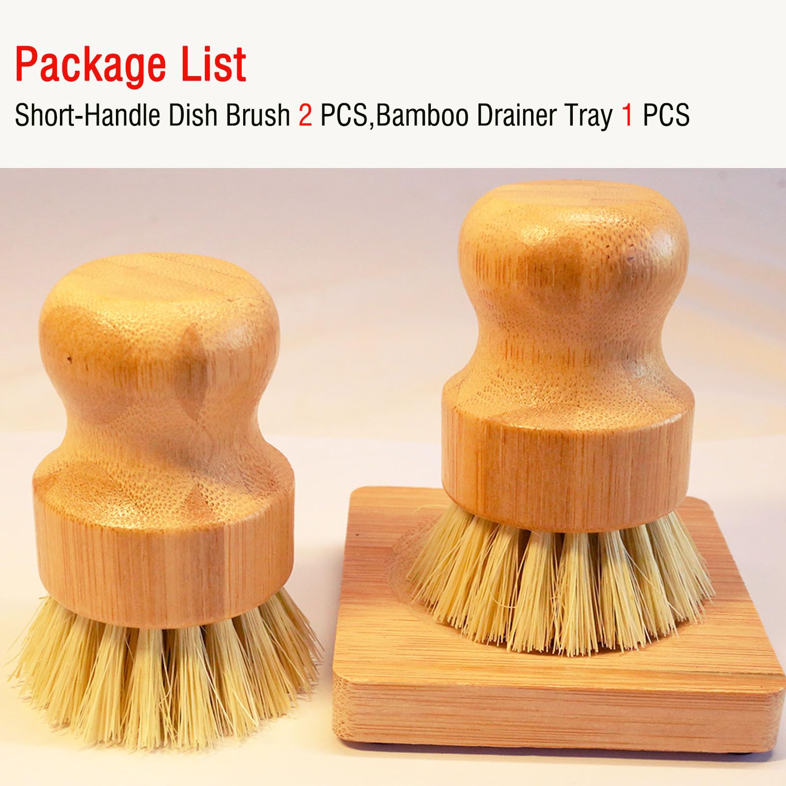 Bamboo Vegetable Brush (2 Count)