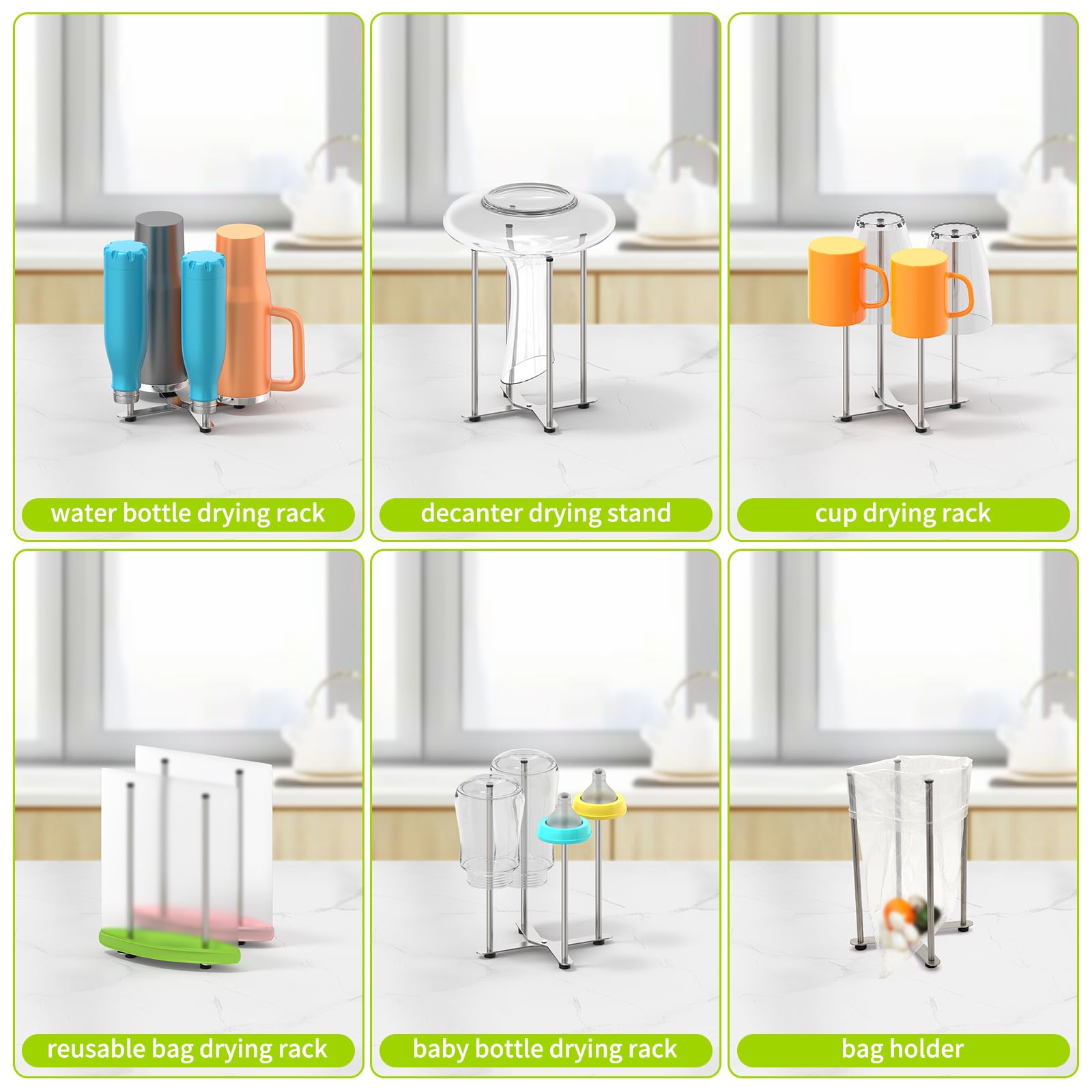 Plastic Bag & Bottle Drying Rack
