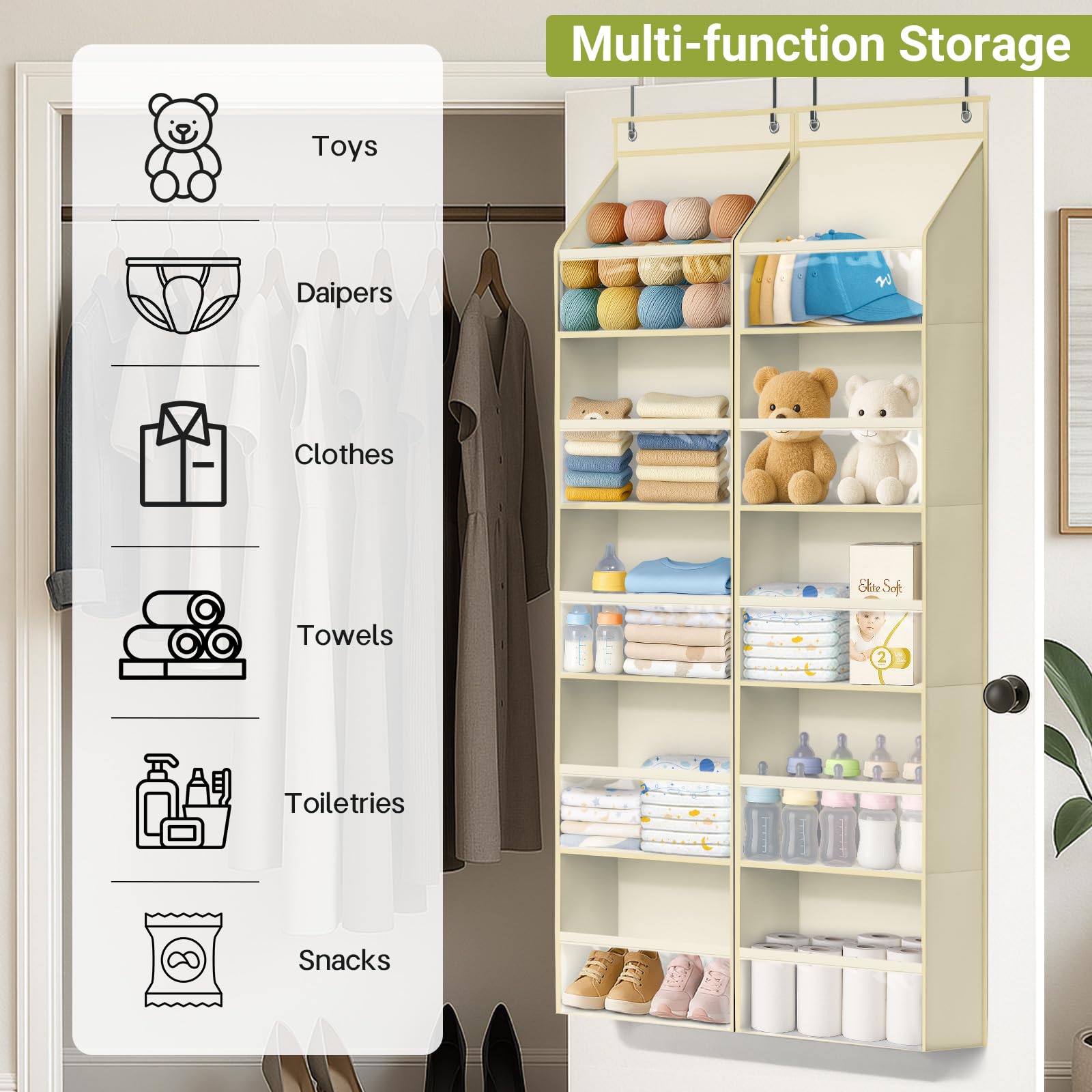 2 Pack Over the Door Organizer (2 Count)