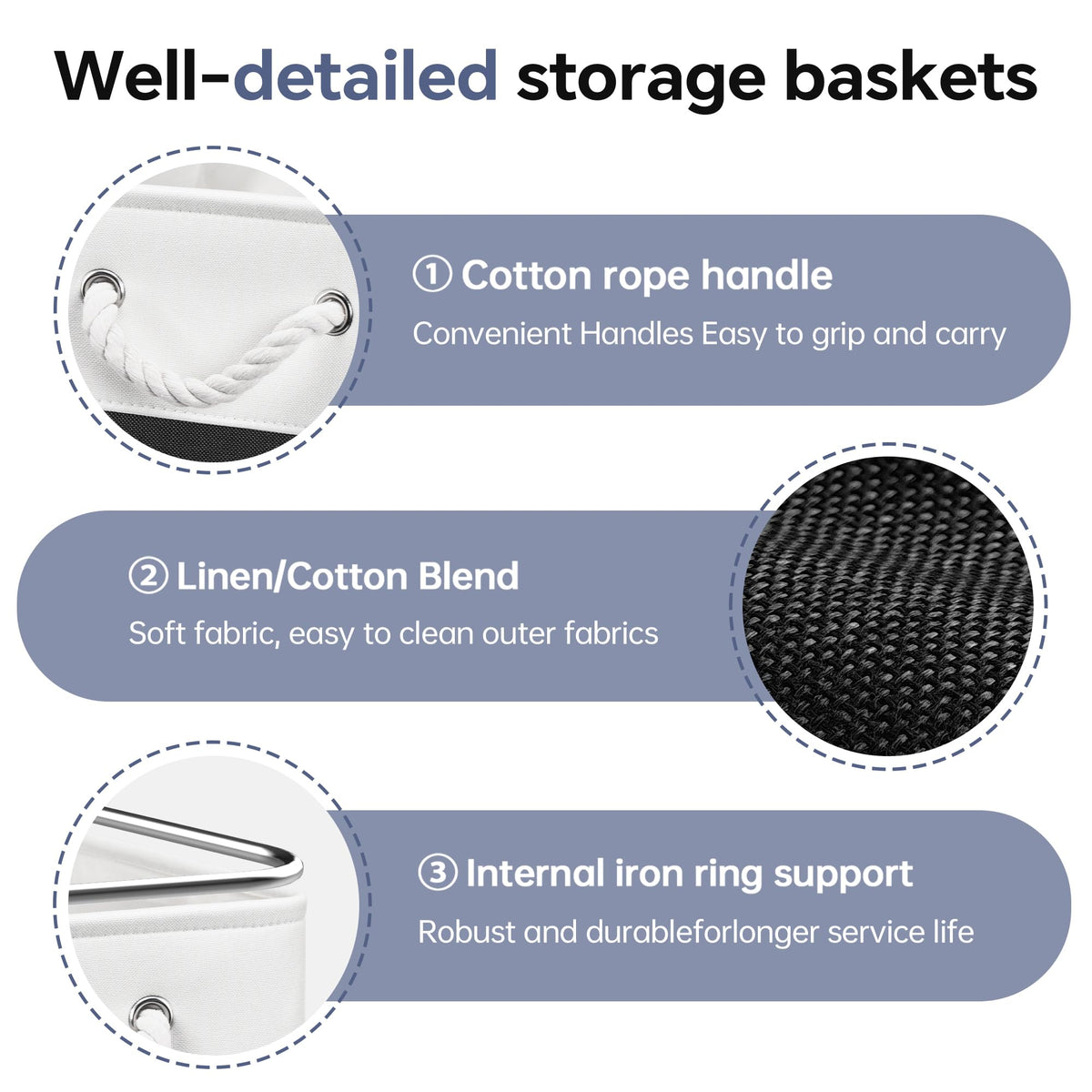 13x13x13 Inch Storage Cube Bins Foldable Organizer Baskets 6 Pack (6 Count)