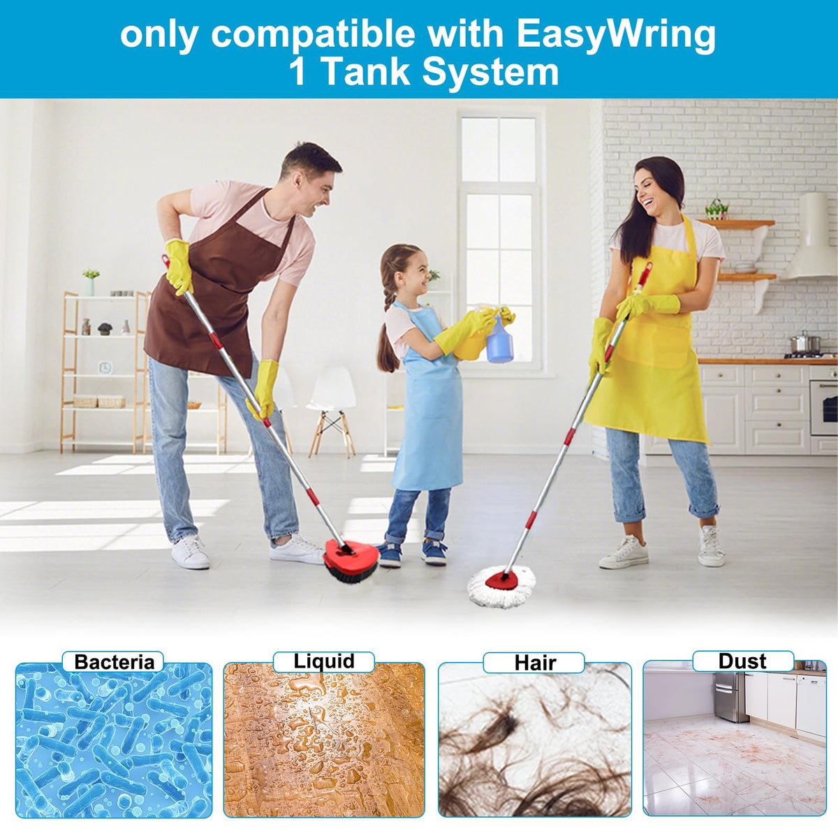 8 Pack Spin Mop Head Replacement for O Cedar Easywring 1