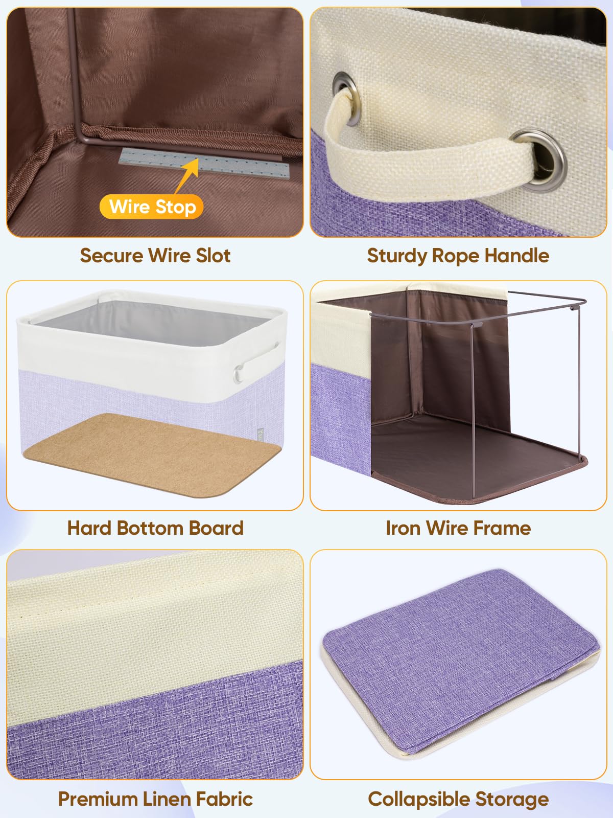 3 Pack Fabric Closet Storage Bins for Shelves (3 Count)