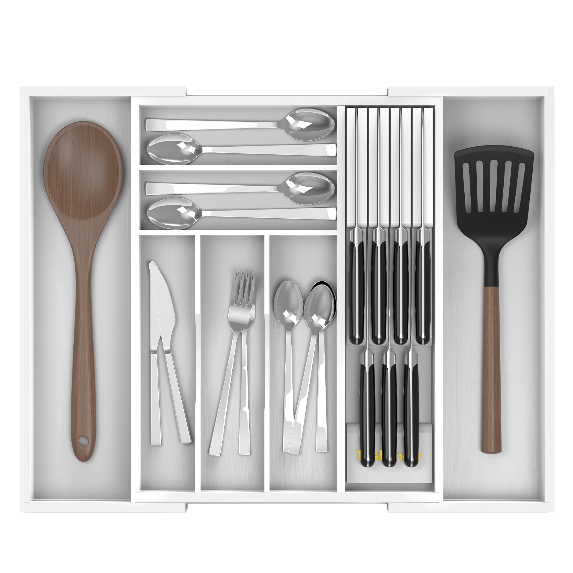 Bamboo Silverware Drawer Organizer