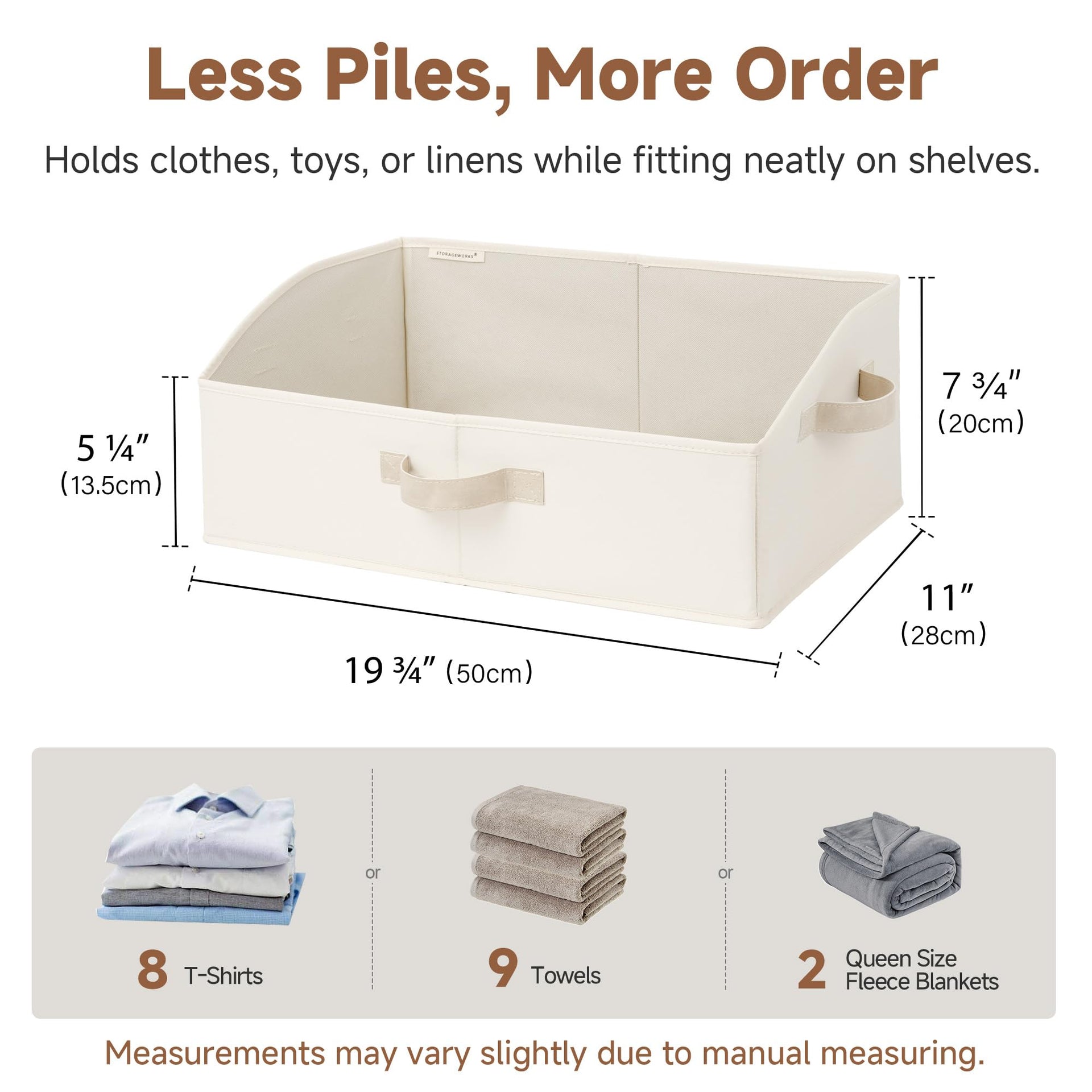Closet Storage Bins Trapezoid (3 Count)