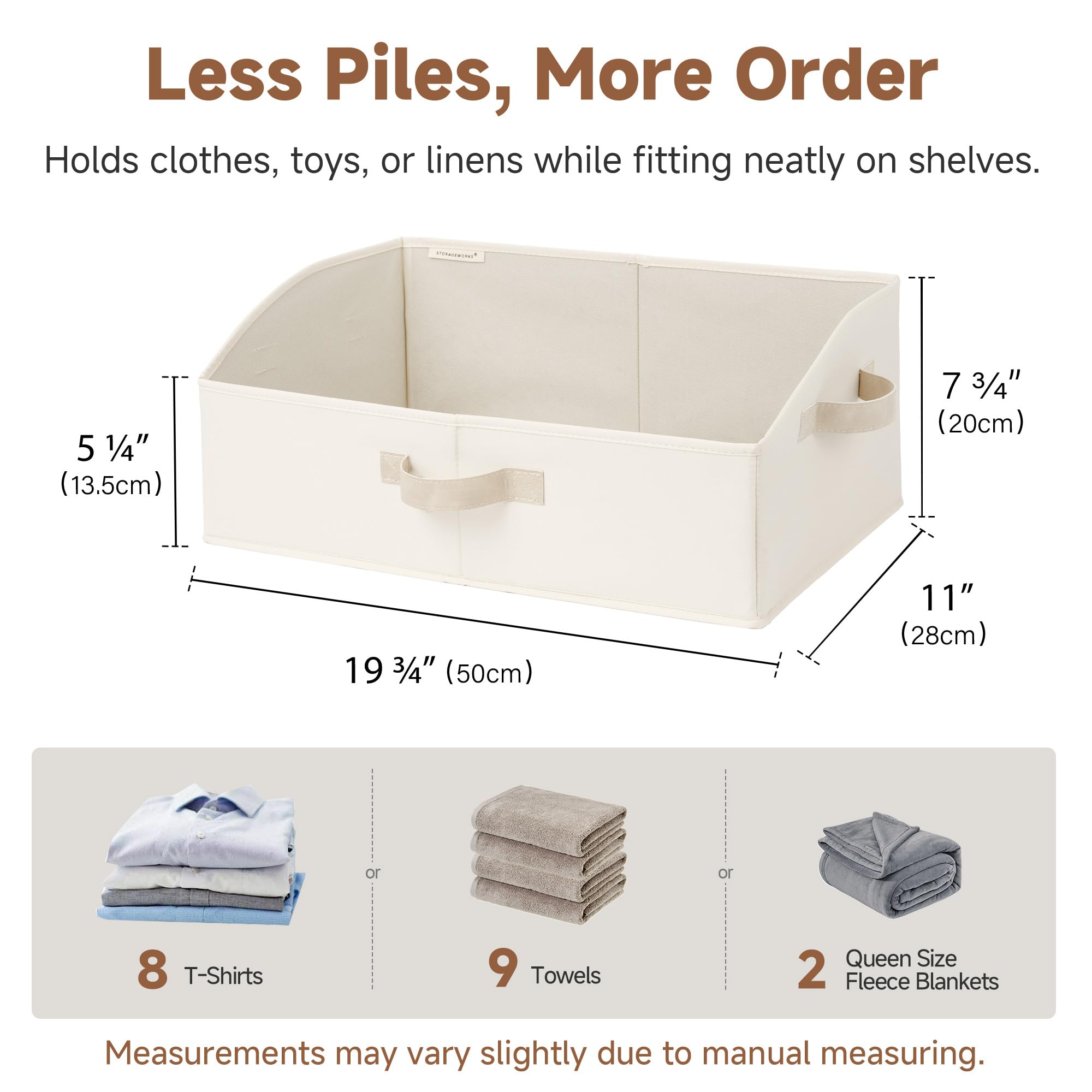 Closet Storage Bins Trapezoid (3 Count)