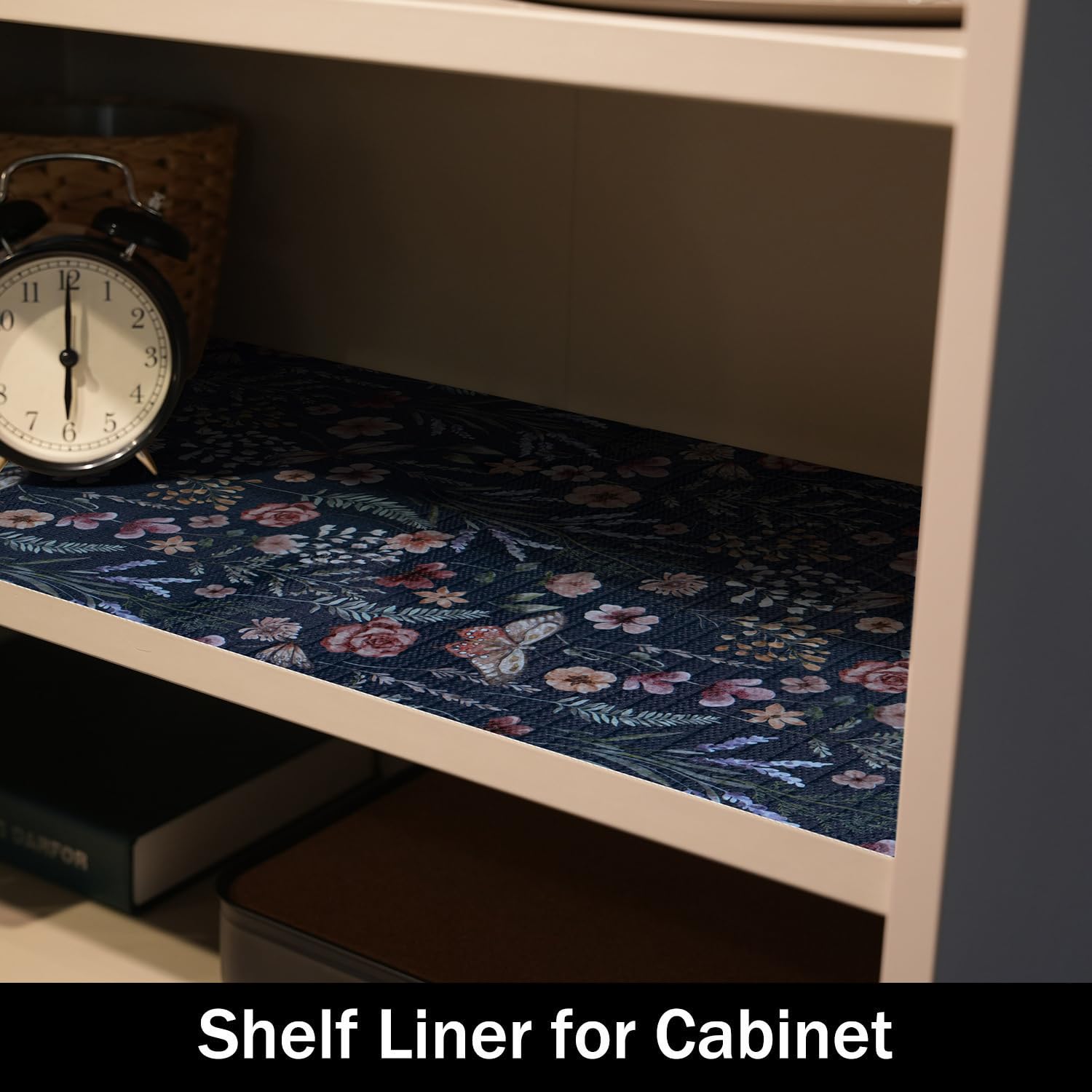 Butterfly Shelf and Drawer Liner for Kitchen Cabinets Dark Blue