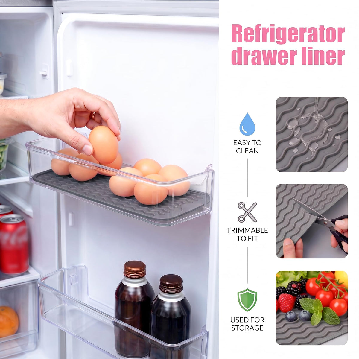 Silicone Dish Drying Mat for Multiple Usage