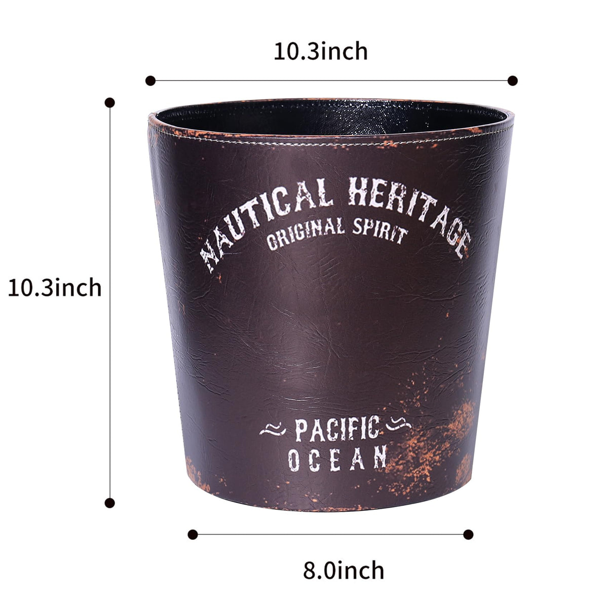 PU Leather Small Trash Can Wastebasket