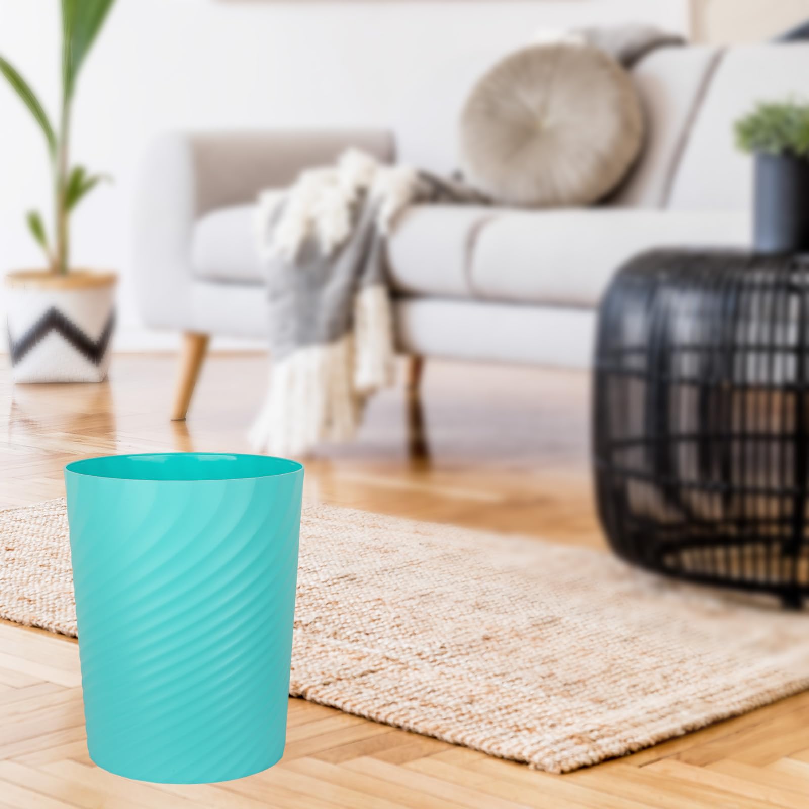 Plastic Small Bathroom Trash Can Wastebasket Garbage Can