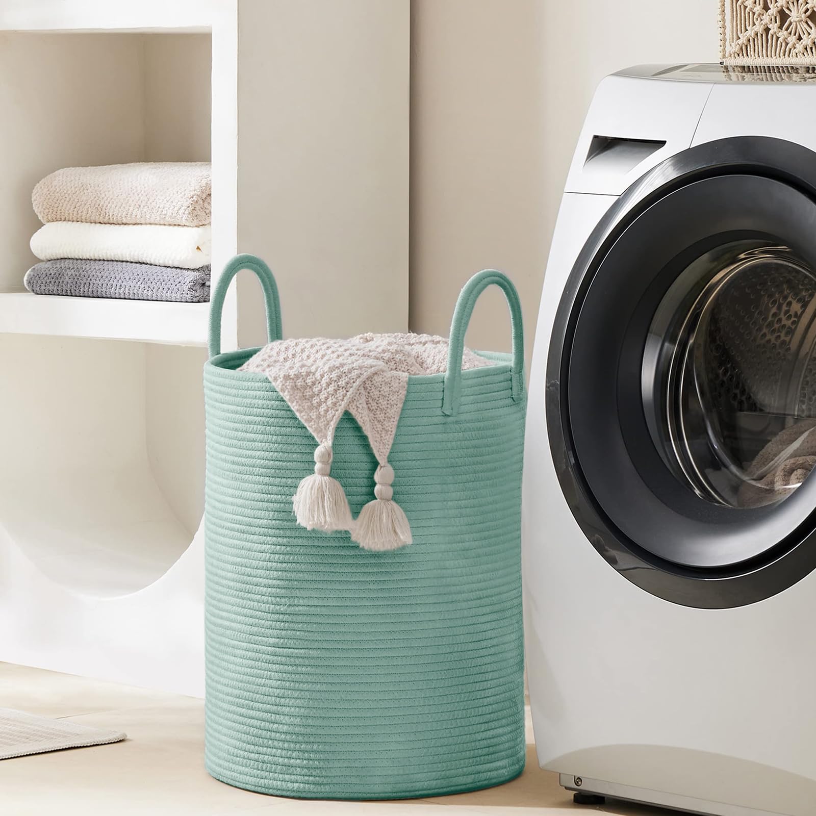 Cotton Rope Laundry Hamper Basket (1961.2133 Fl Oz) - ModHome Supplies