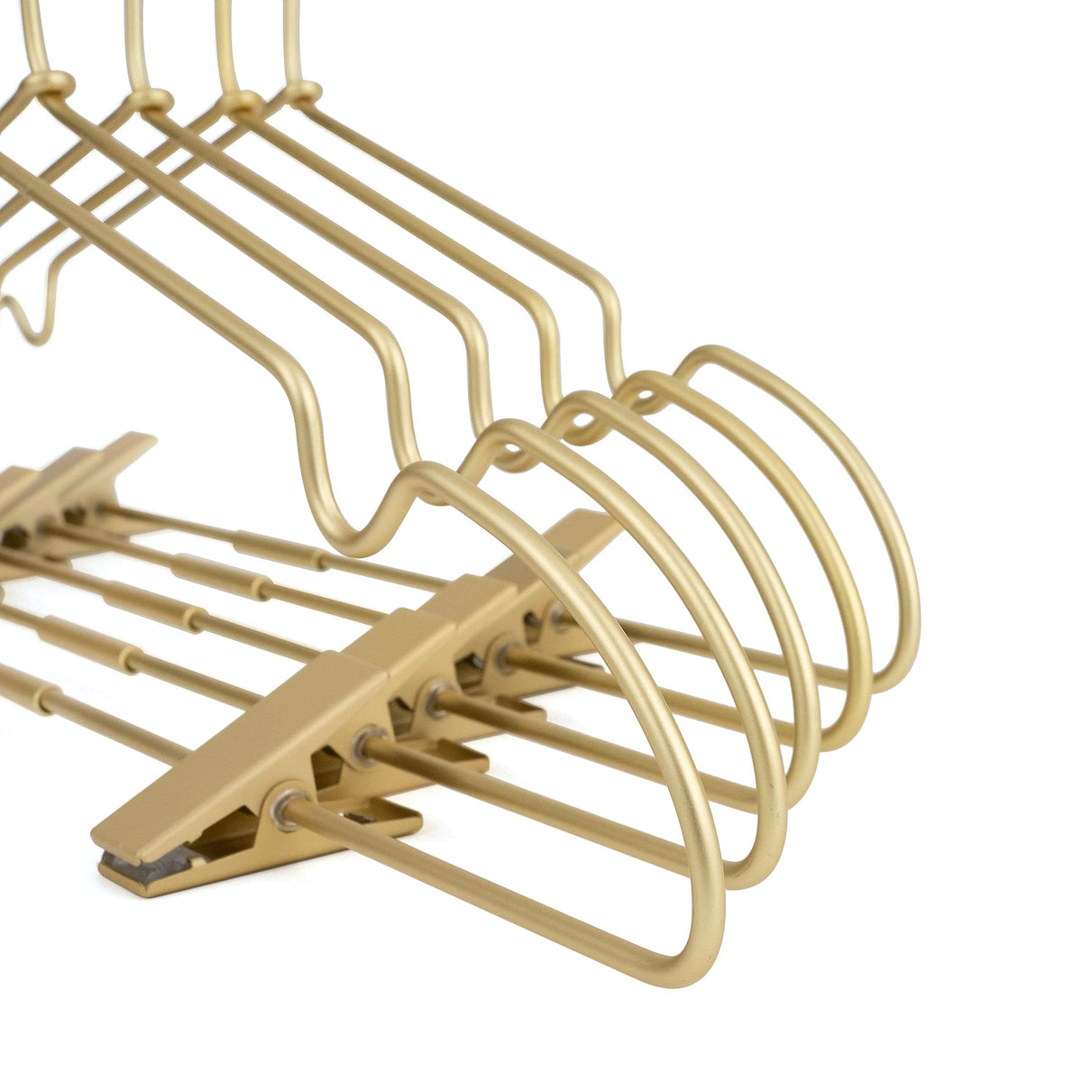 12.5" Gold Metal Baby Clothes Clips Hanger Children Kids Coat Hanger Display and Storage 10Pack (10 Count)