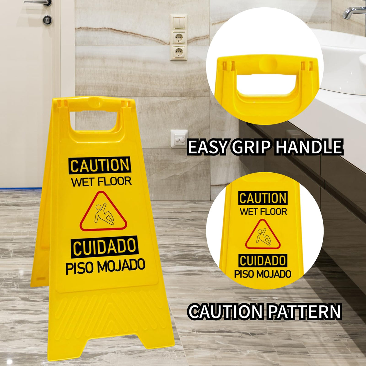 12 Pack A Frame Caution Wet Floor Safety Signs