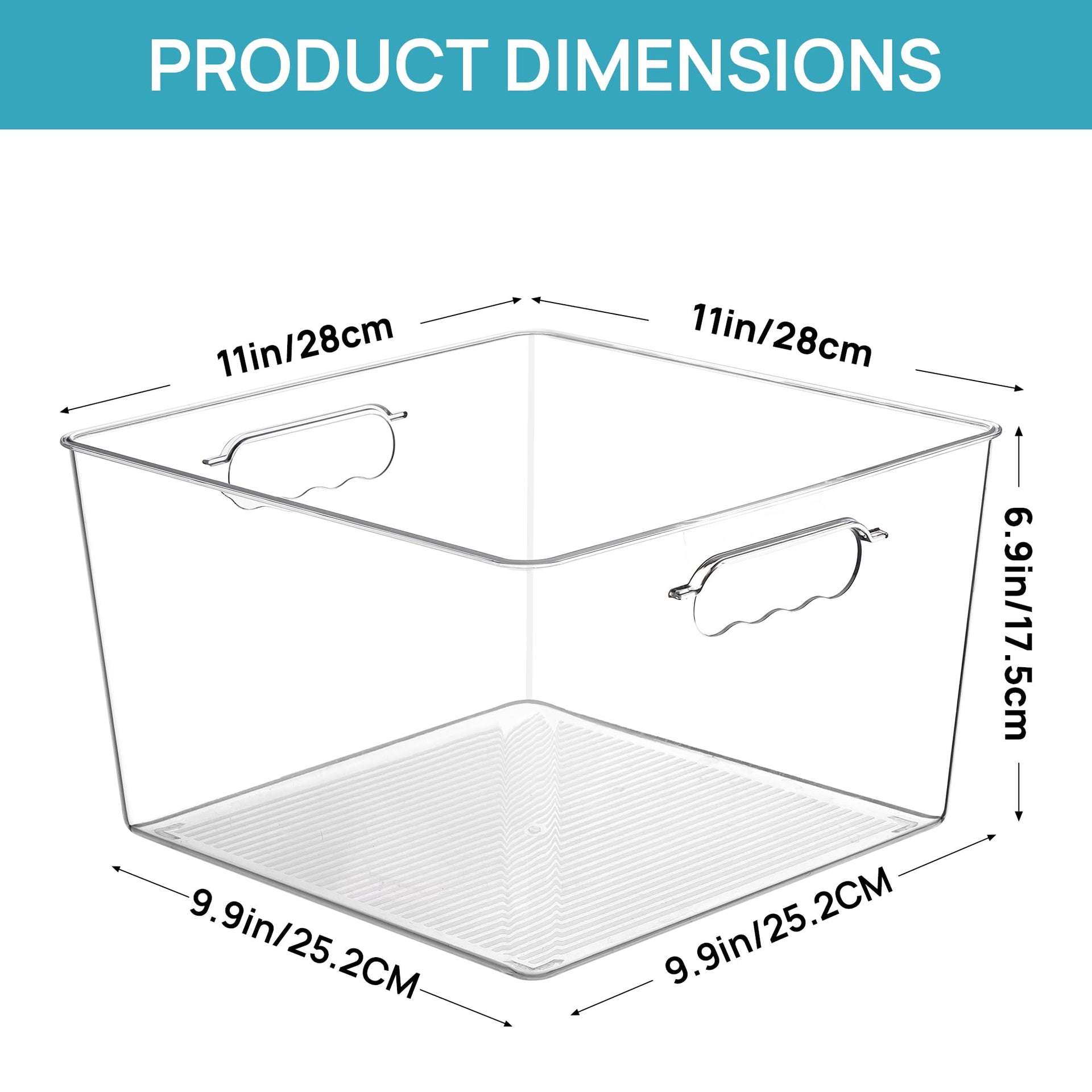 10 Pack Extra Large Clear Storage Bins (10 Count)