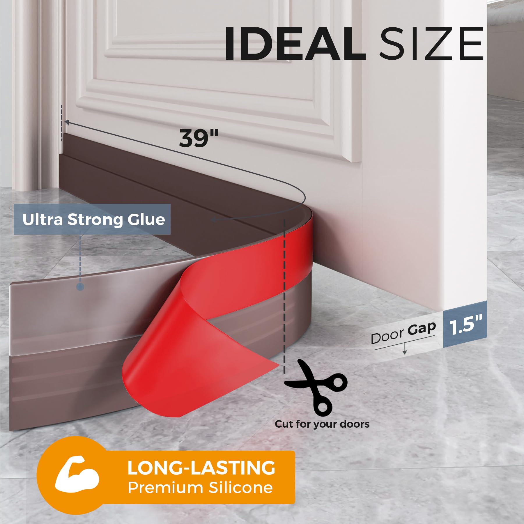 2 Pack Door Draft Stopper (2 Count)