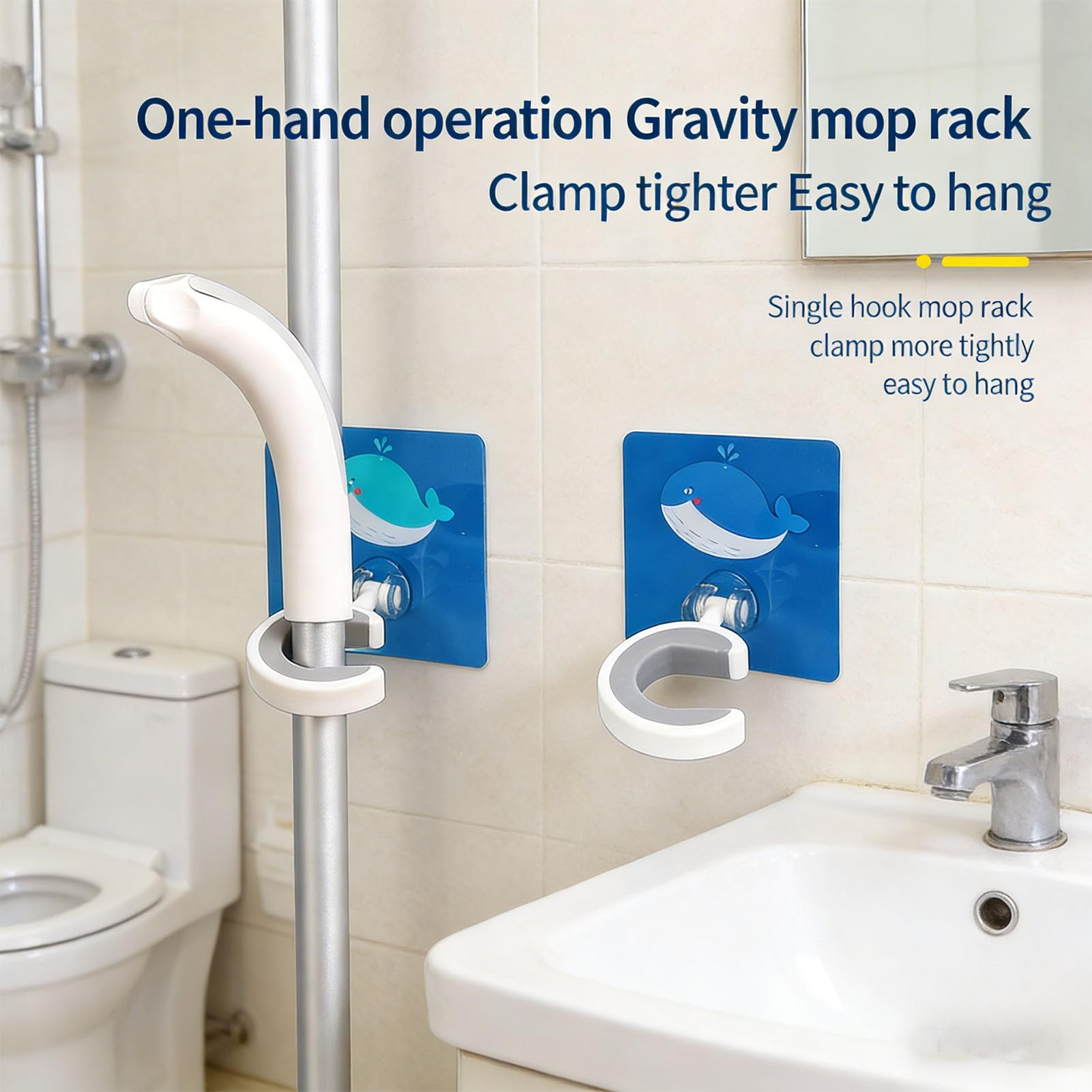 Whale Shaped Broom Holder