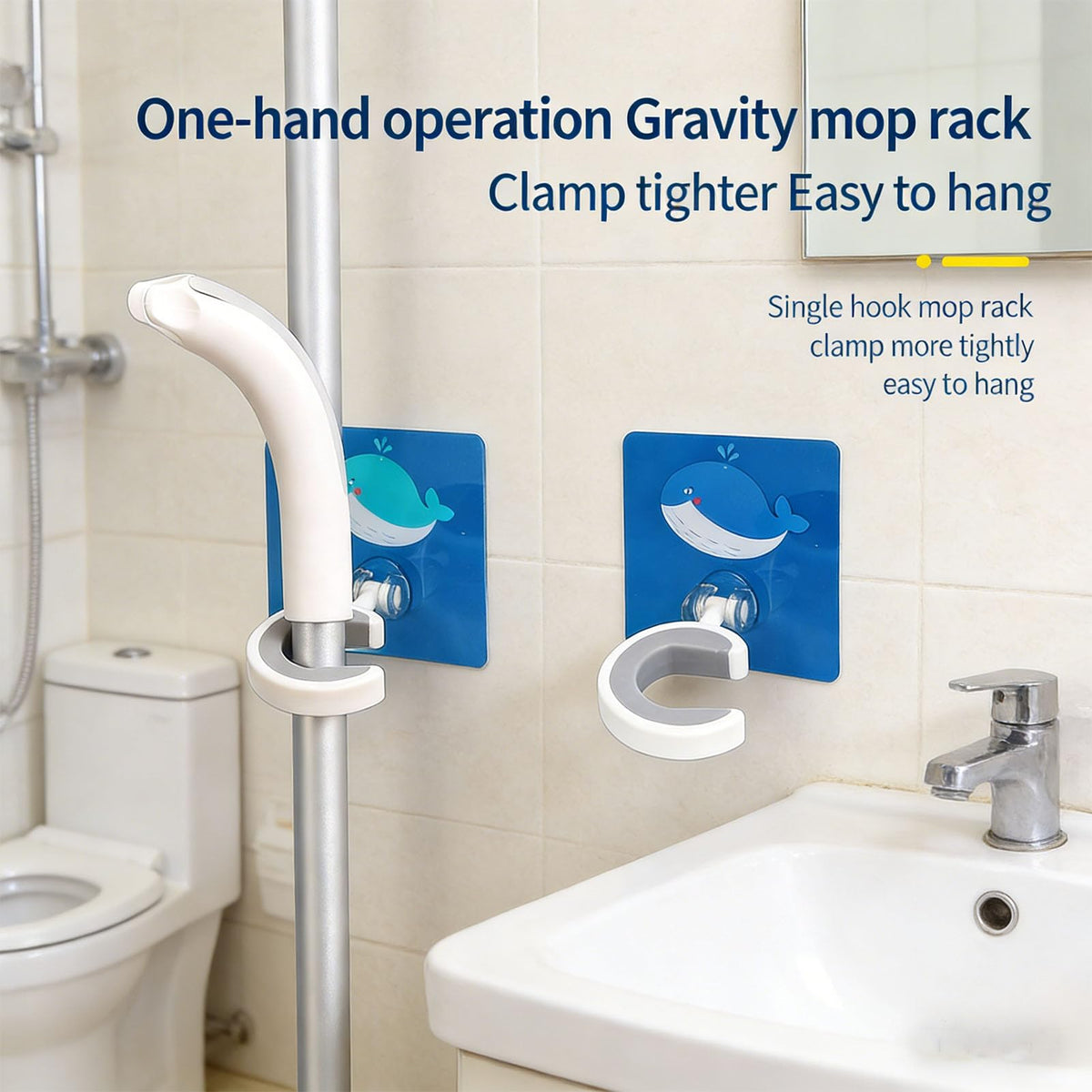Whale Shaped Broom Holder