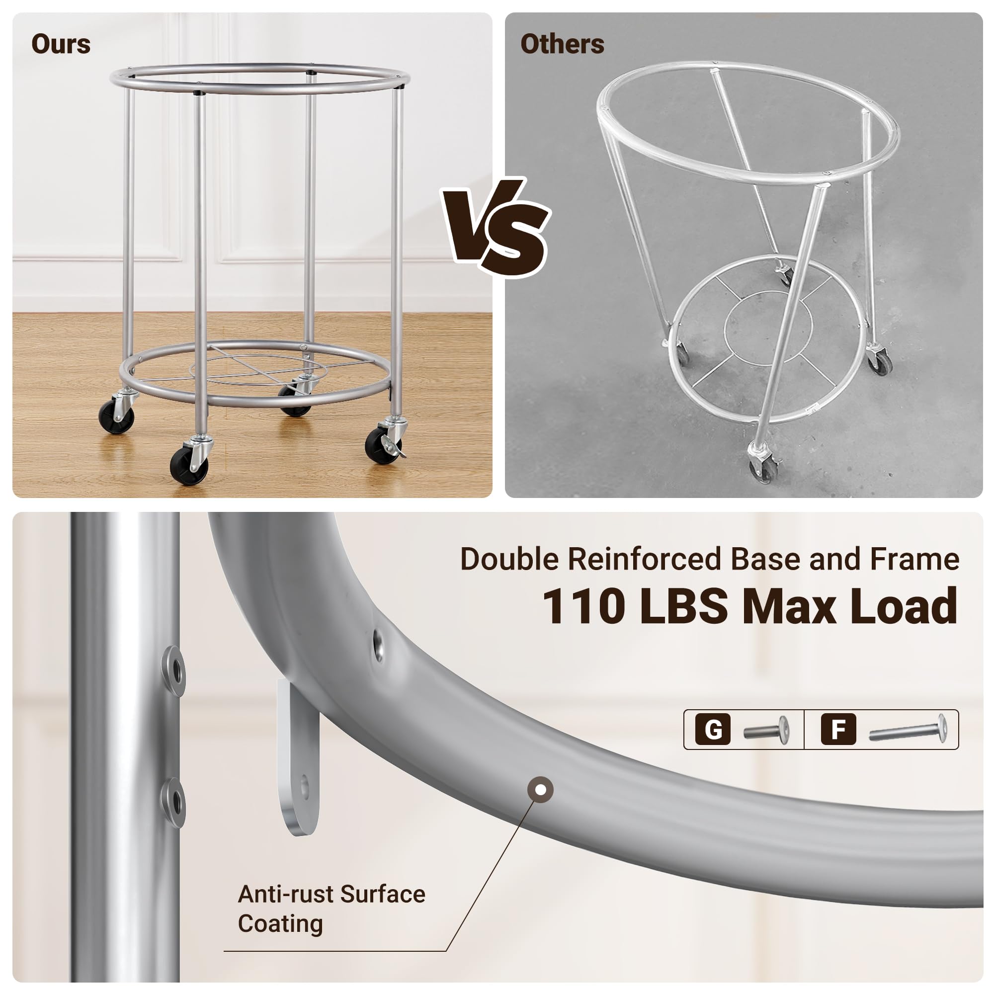 Laundry Basket with Wheels