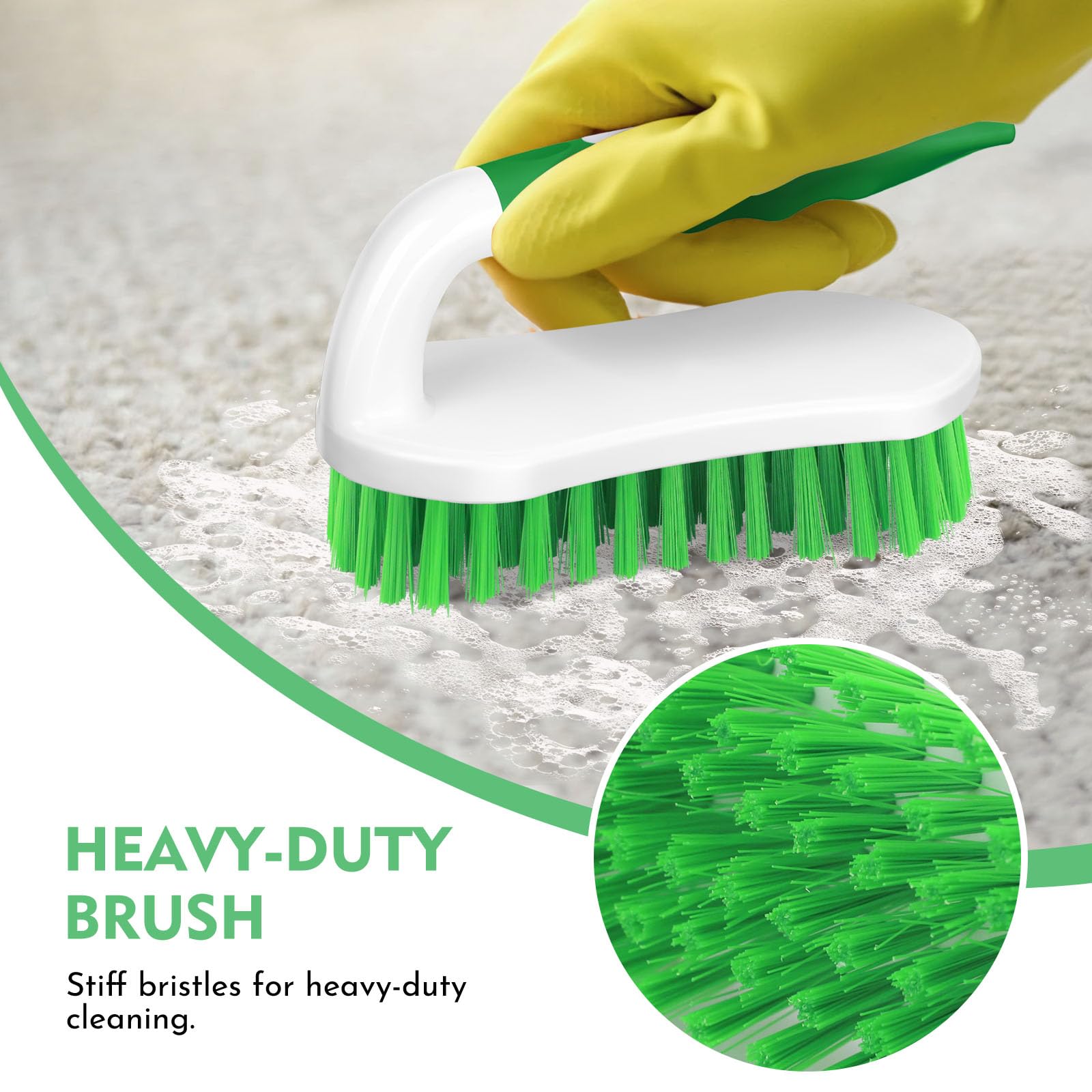 Scrub Brush Stiff Bristle Cleaning Scrubber (2 Count)
