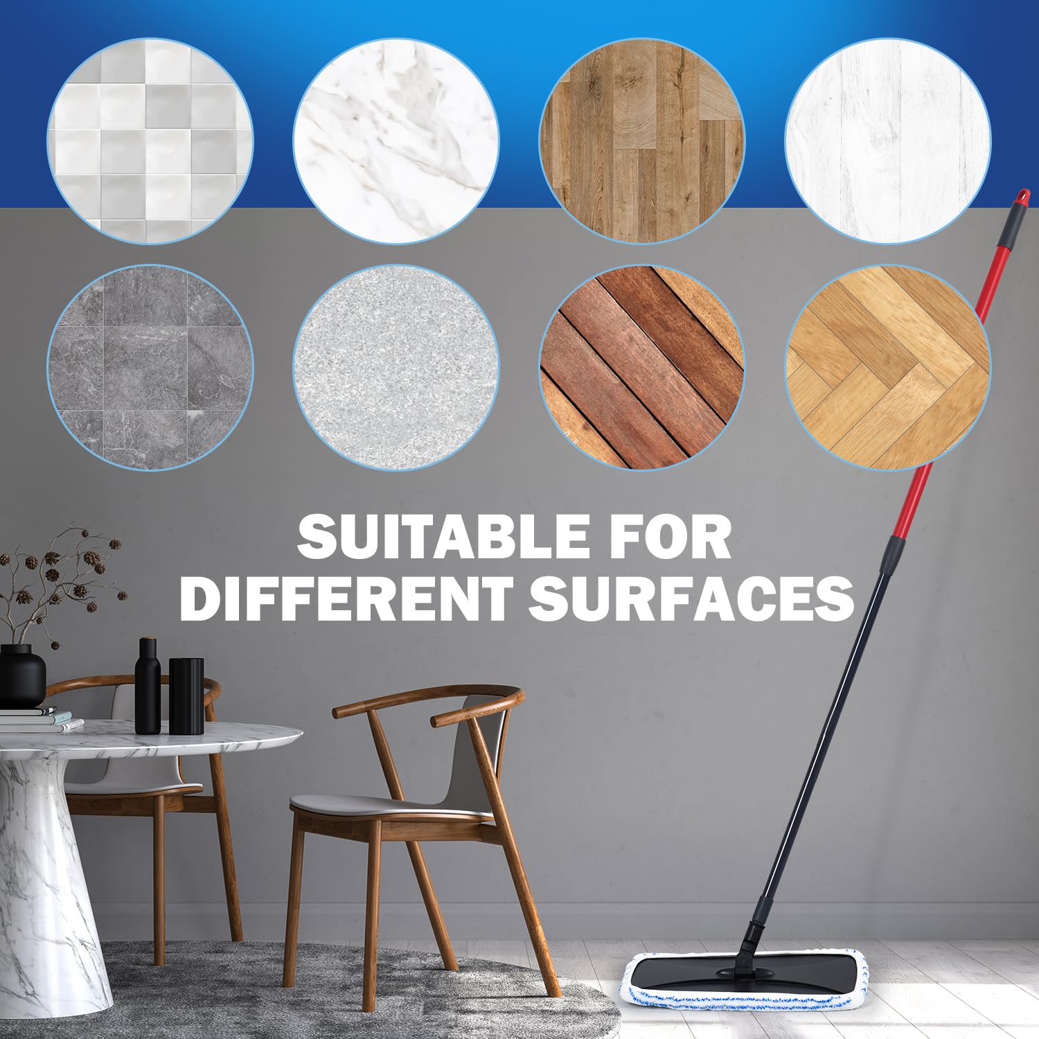 Matthew Microfiber Mop Refills Compatible with Hardwood Floor 'N More (4.99 Count)