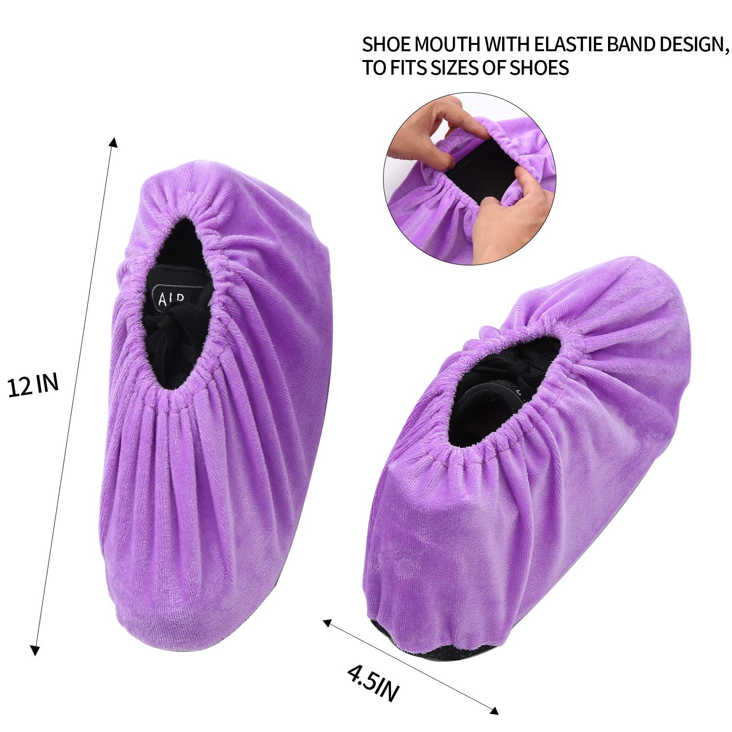 5 Pairs Reusable Non Slip Shoe Covers
