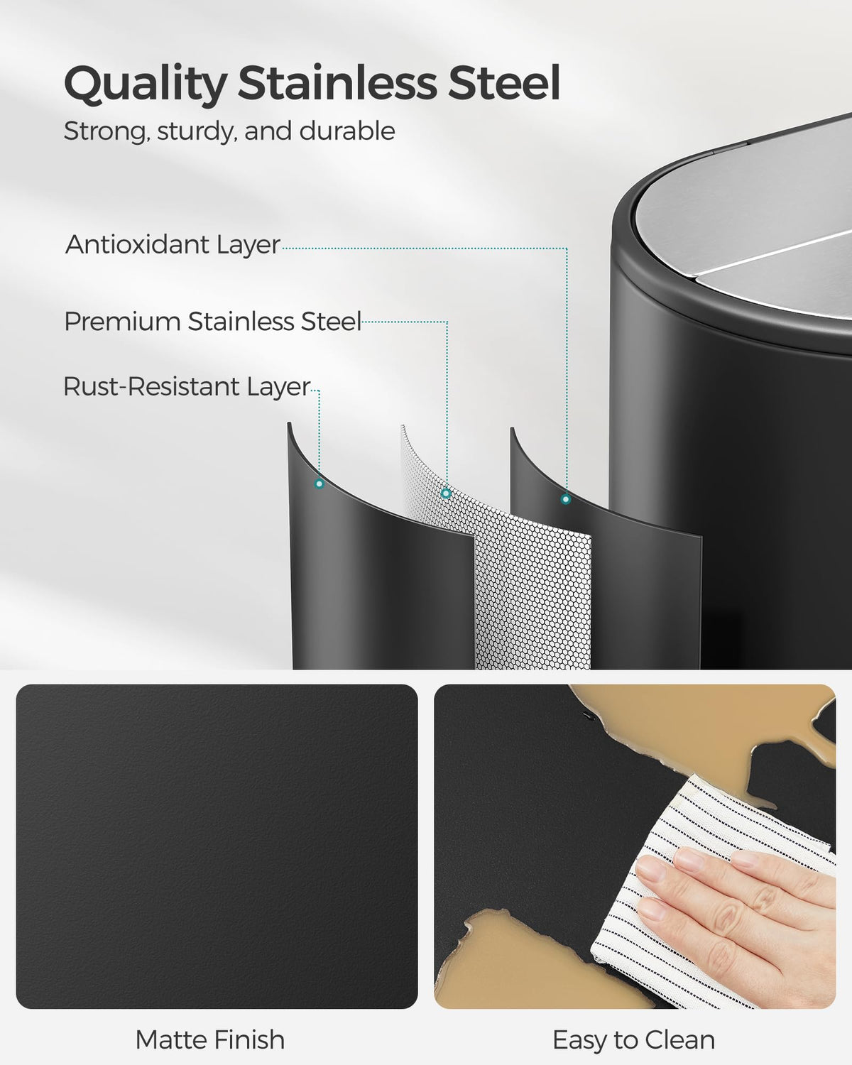 13 Gallon Dual Kitchen Trash Can