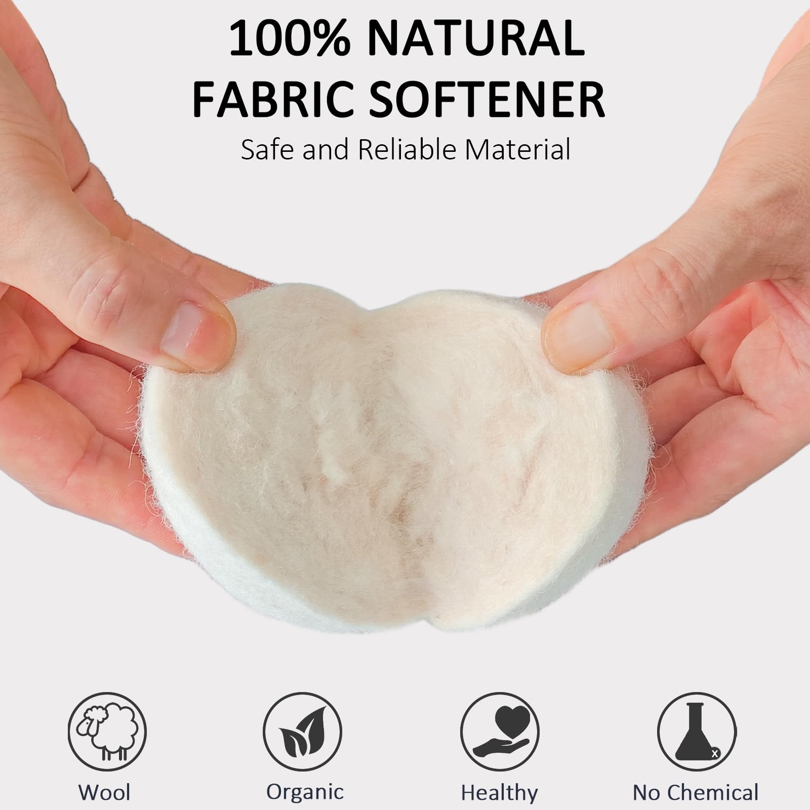 12 Pack Wool Dryer Balls XL Reusable Laundry Balls for Dryer Natural Fabric Softener Ball with 1 Storage Bags Reduce Wrinkles and Decrease Drying Time (12 Count)