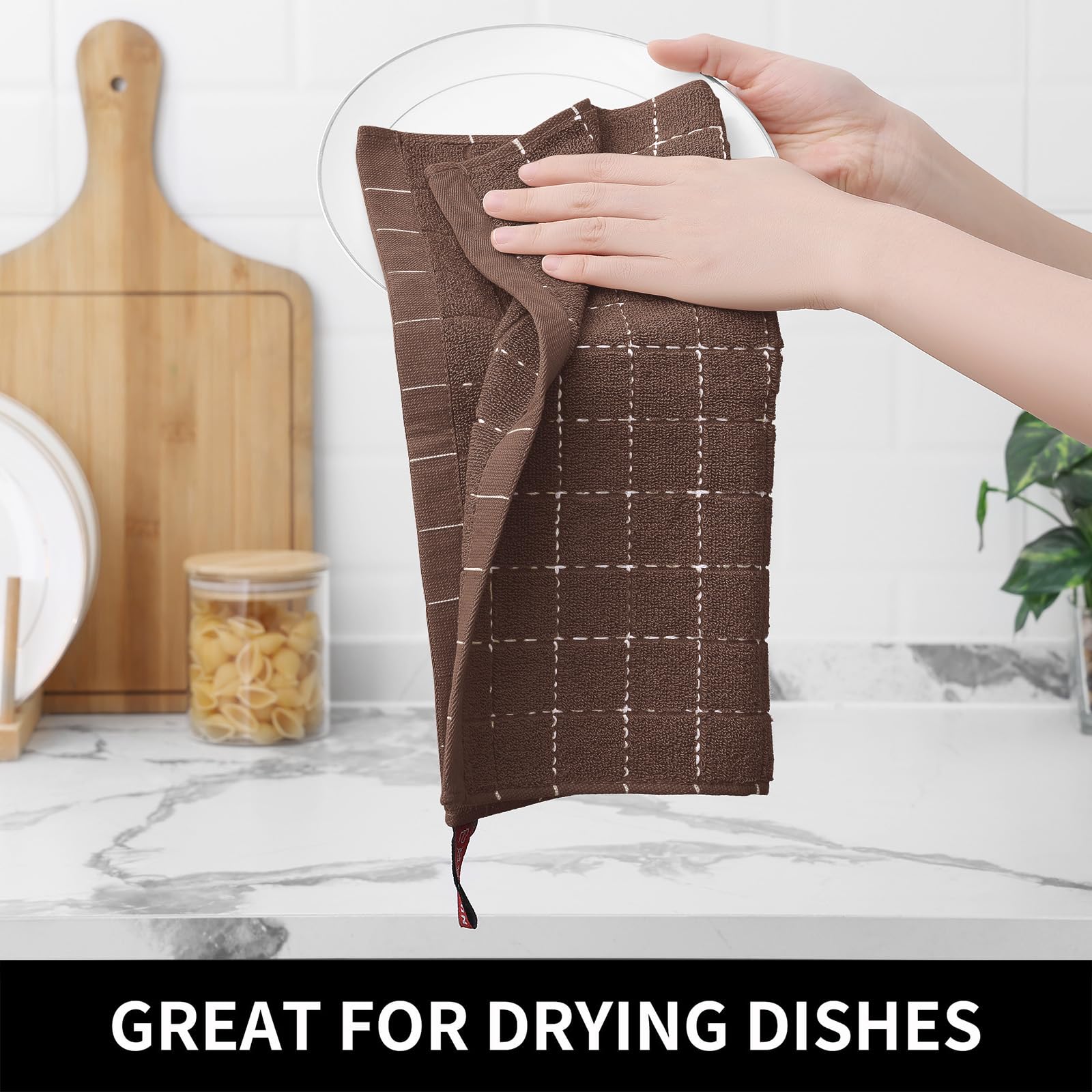 100% Cotton Terry Kitchen Dish Cloths (6 Count)