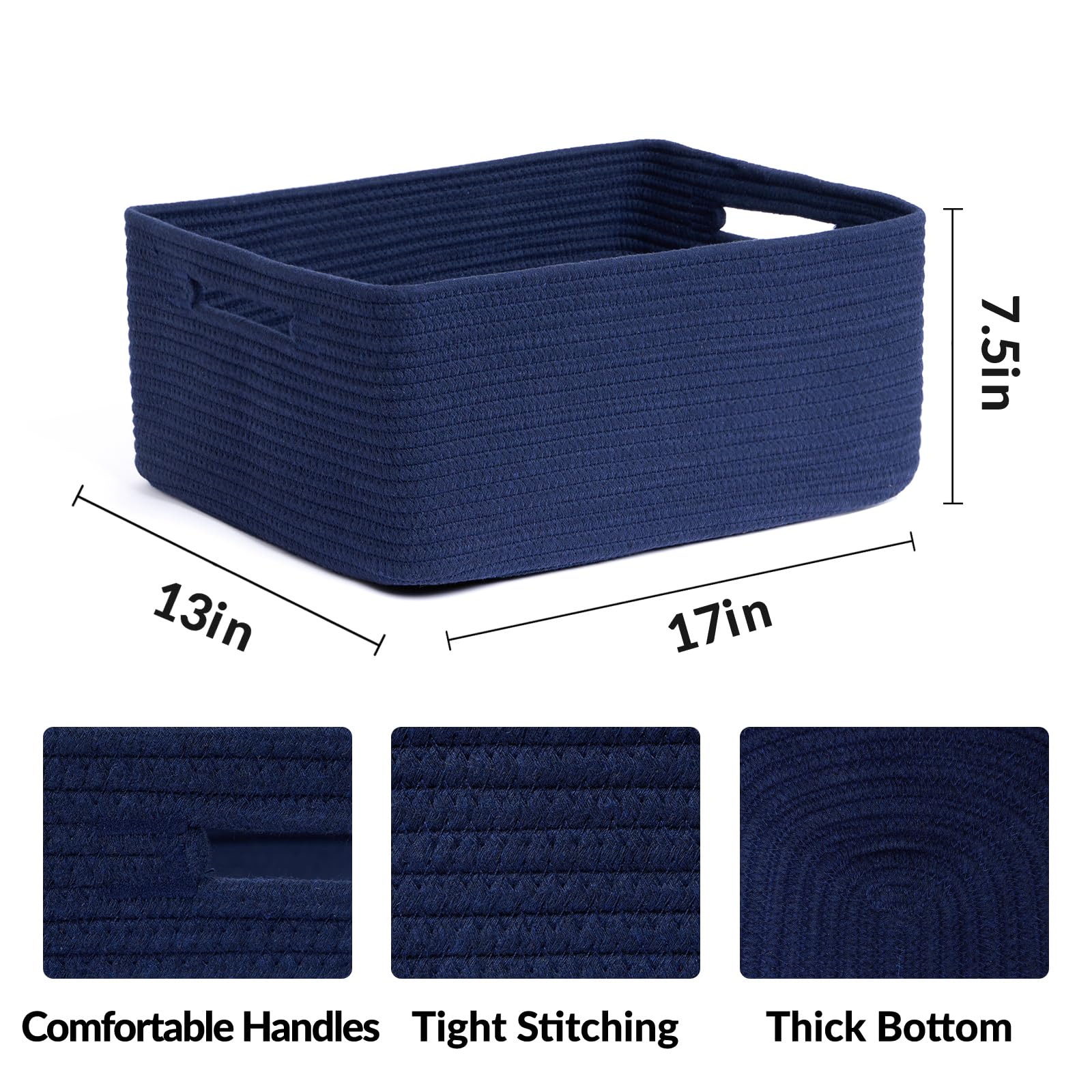 Large Storage Baskets for Shelves (2 Count)
