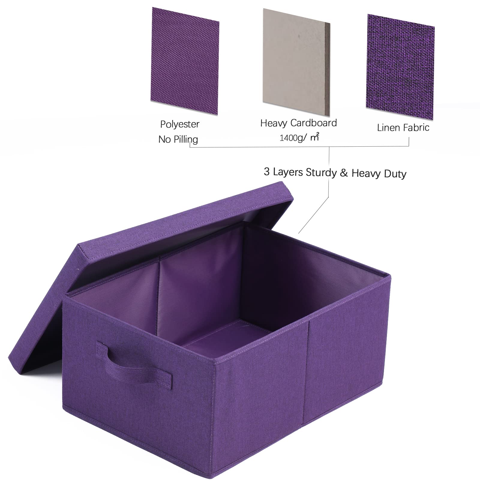Storage Bins with Lids for Organizing (2 Count)