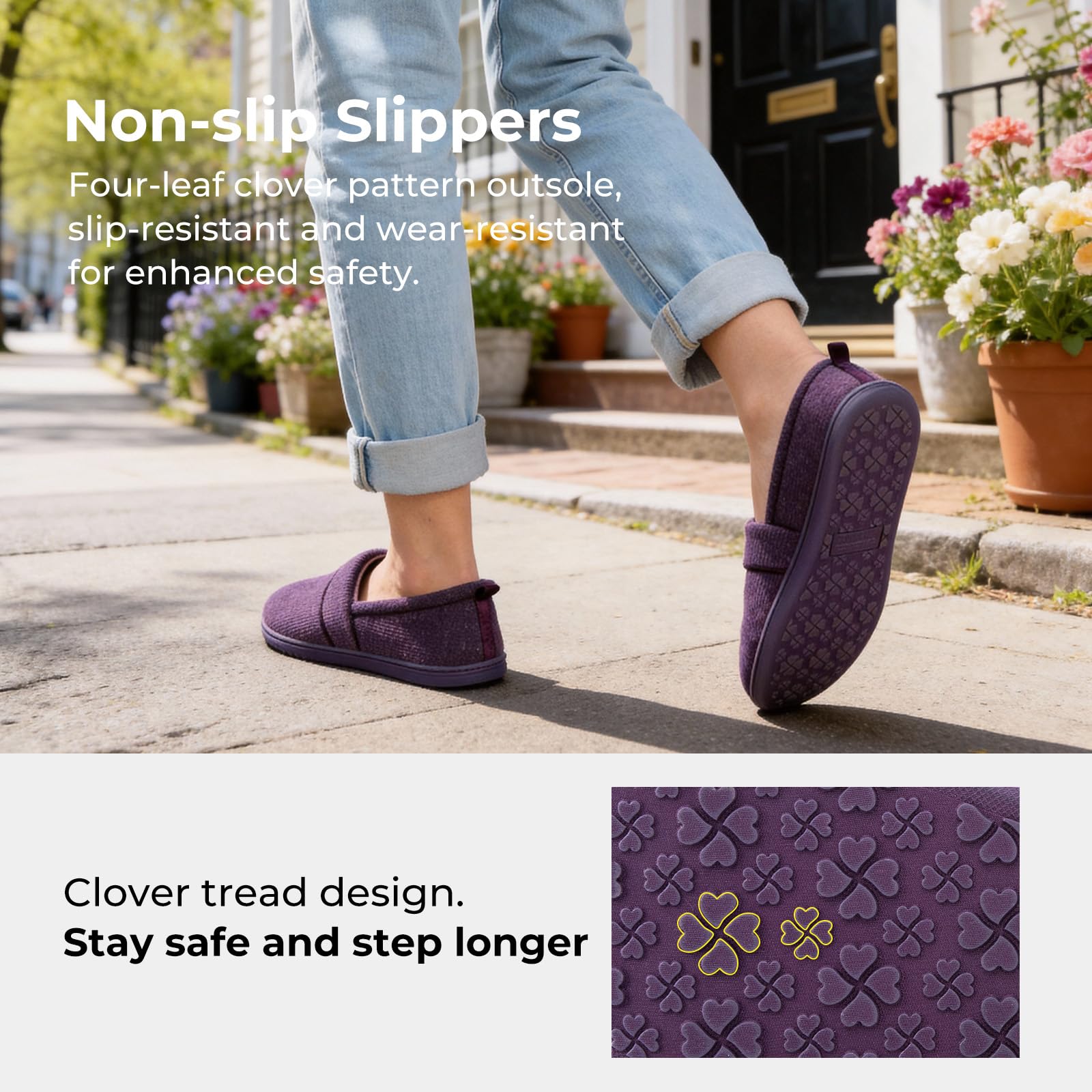 Women's Comfy Loafer Slippers House Shoes Cloudy Lilac