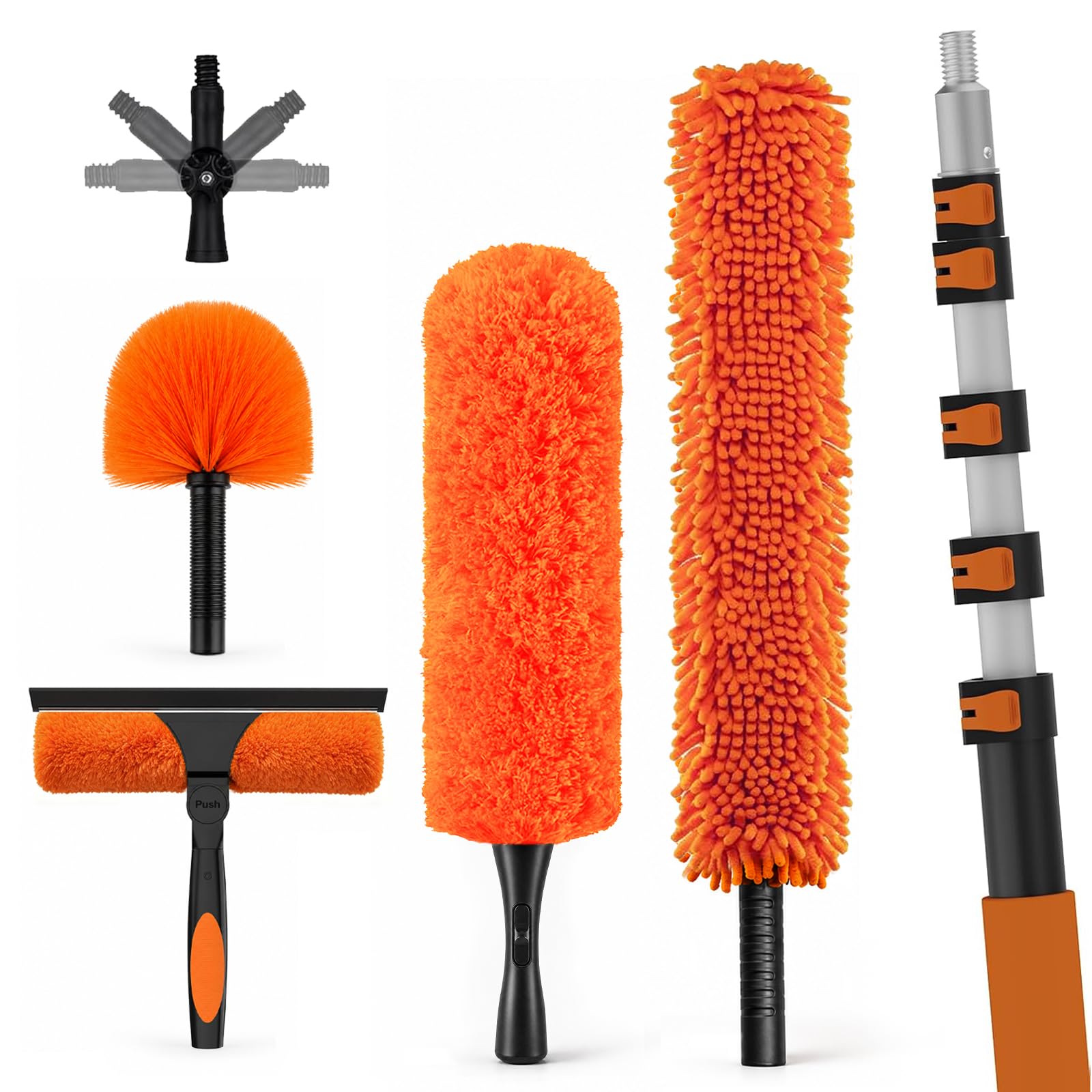 36FT High Reach Duster Cleaning Kit with Extension Pole