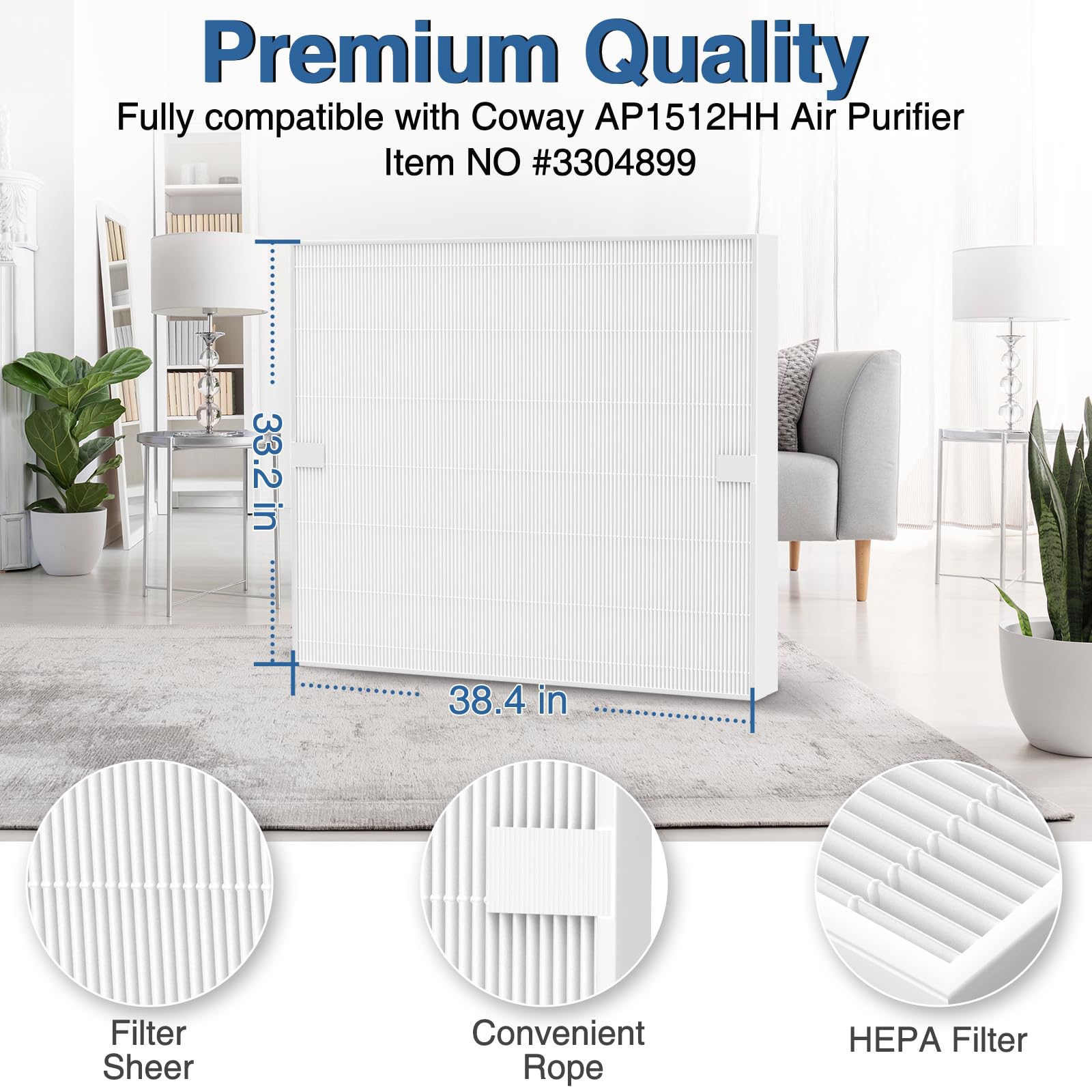 AP 1512HH Air Purifier Replacement Filter Set for Coway Airmega AP (4 Count)