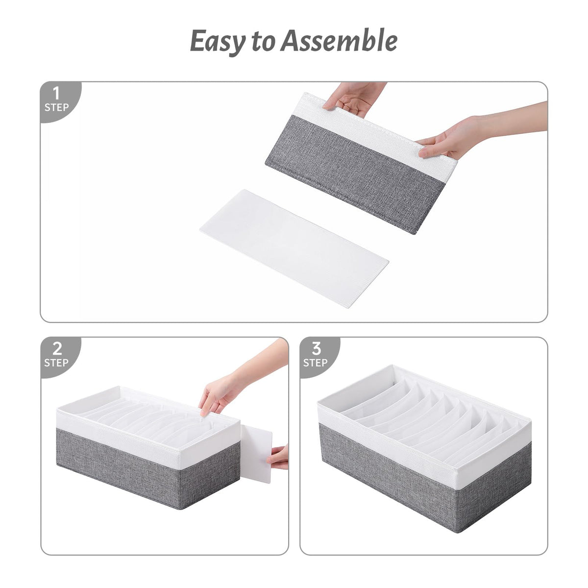 4 Packs T shirt Drawer Organizers for Clothing (4 Count)