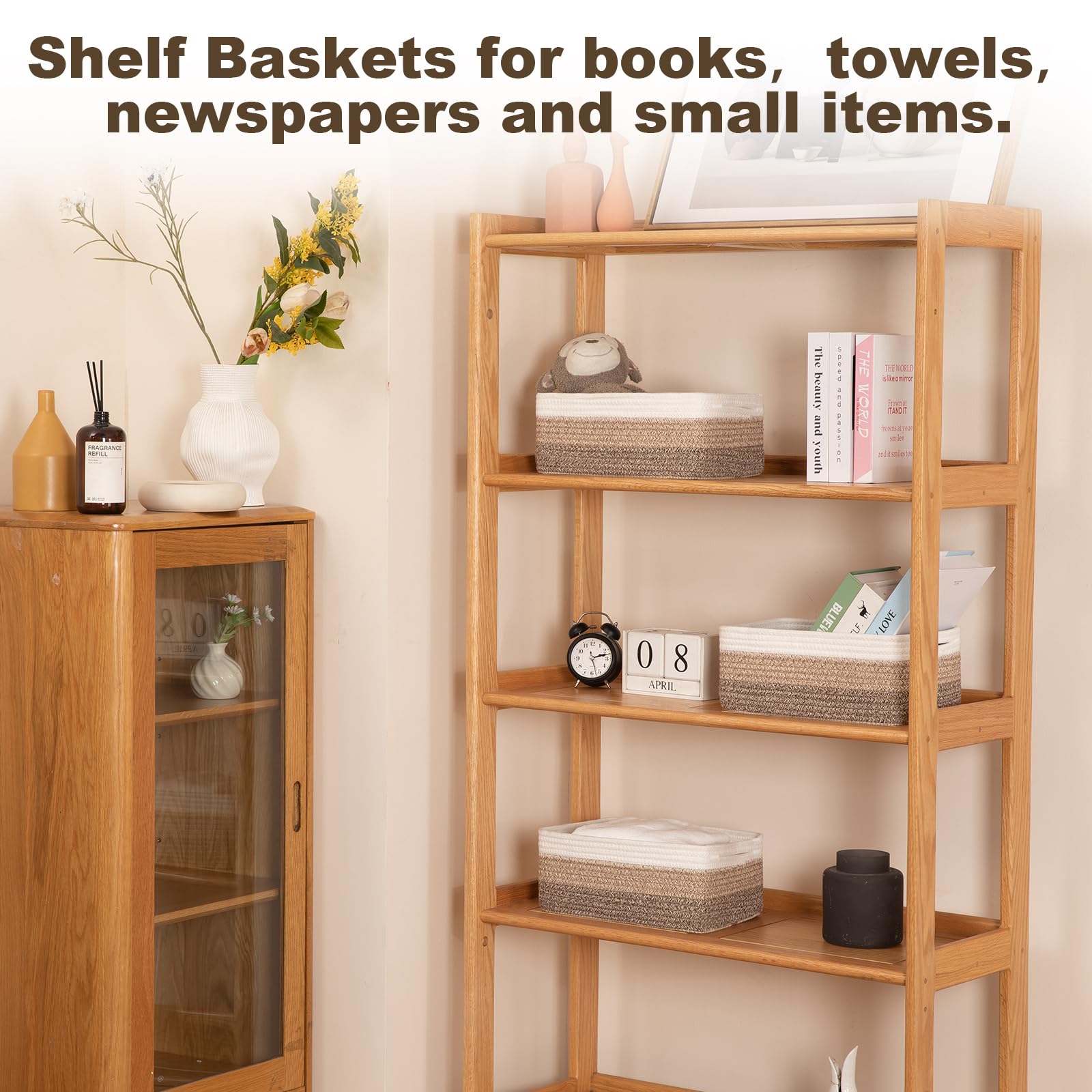 3 Pack Small Storage Baskets for Organizing (3 Count)