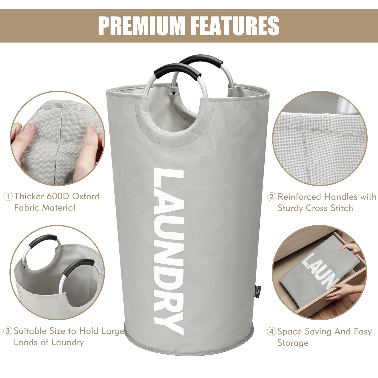 90L Large Laundry Basket Bag - ModHome Supplies