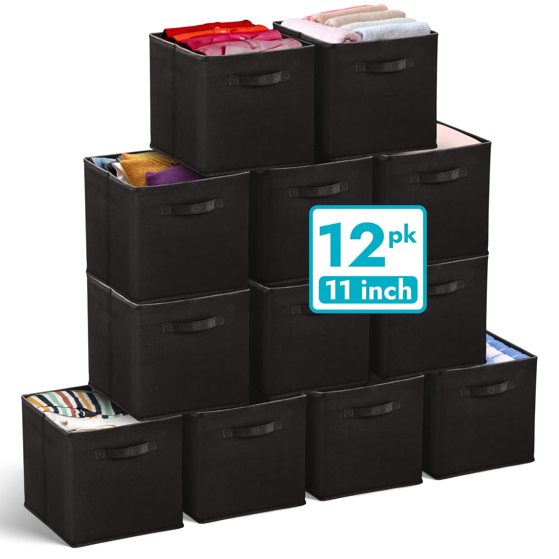 11 Inch Cube Storage Bins (12 Count)