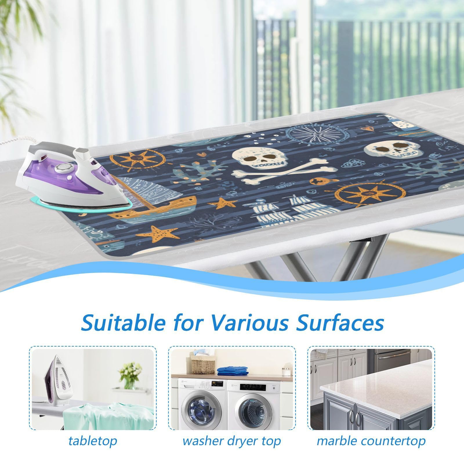 Ironing Mat Portable Ironing Pad Ironing Blanket for Table Top Heat Resistance Double