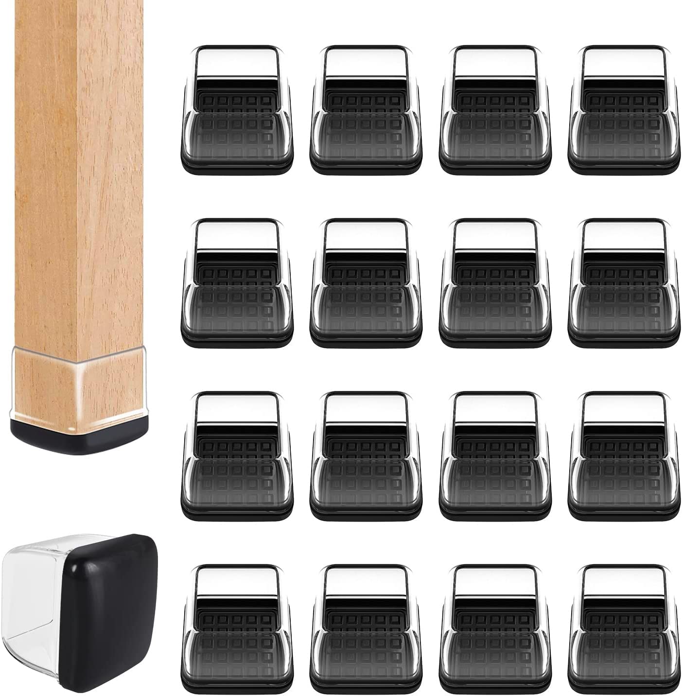 Chair Leg Sliders for Carpet (24 Count)