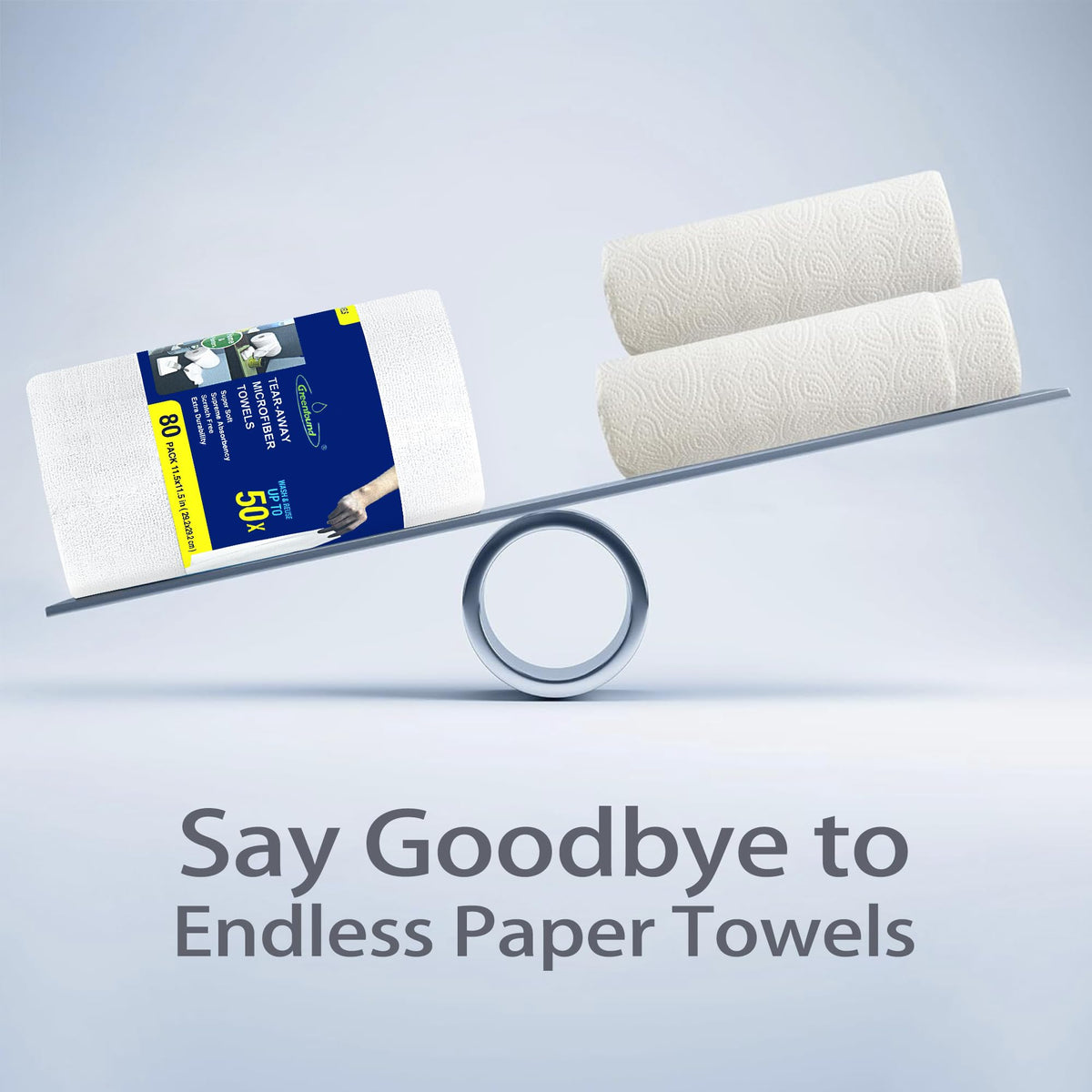 Microfiber Cleaning Cloth Roll (80 Count)
