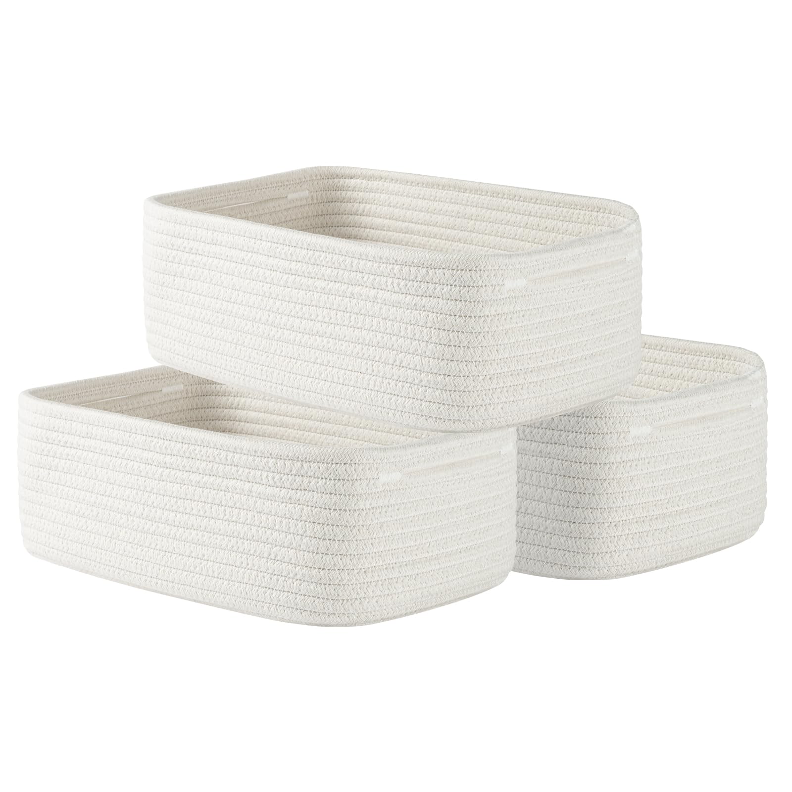 Small Woven Storage Basket for Organizing (3 Count)