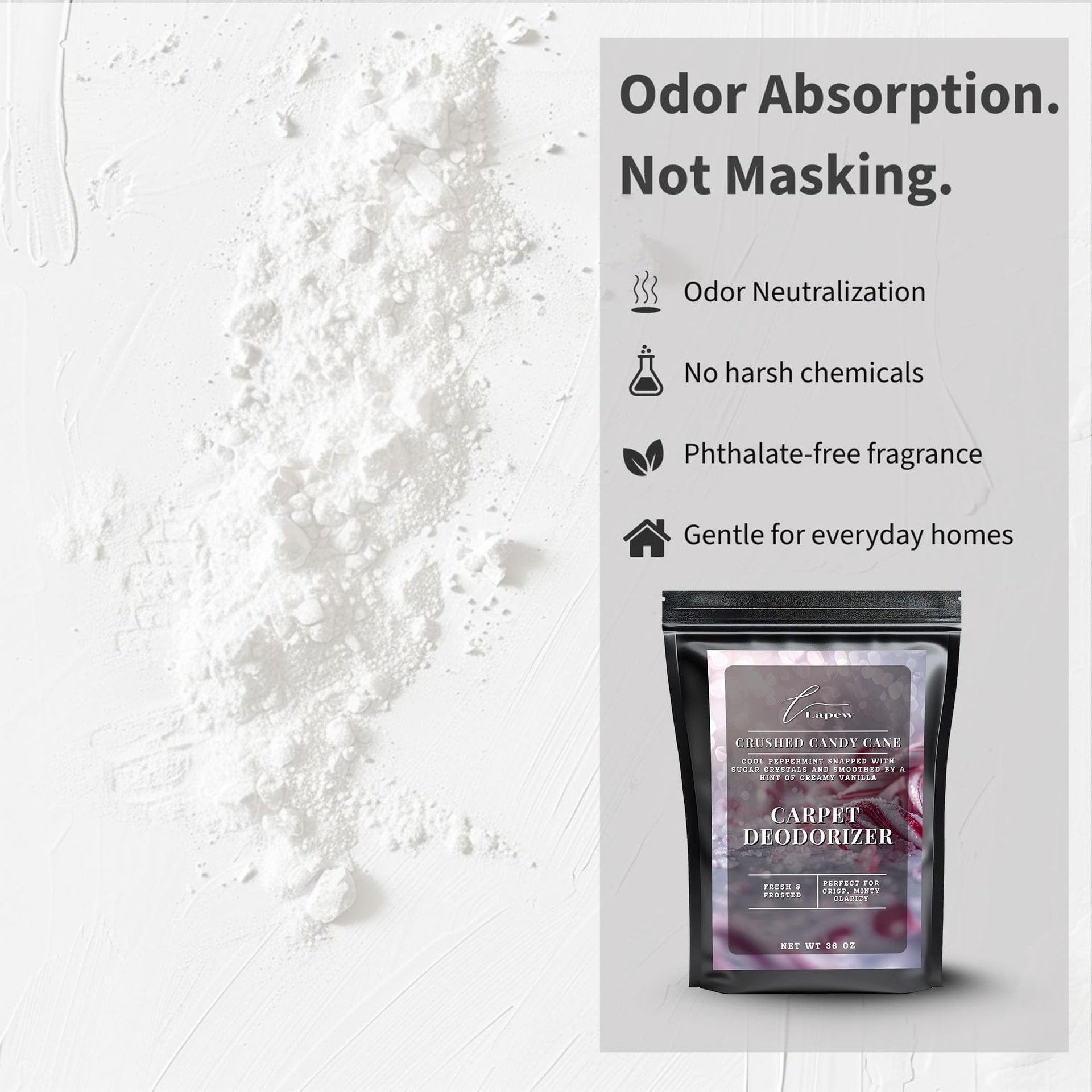 Crushed Candy Cane Carpet Deodorizer Powder (36 Ounce)