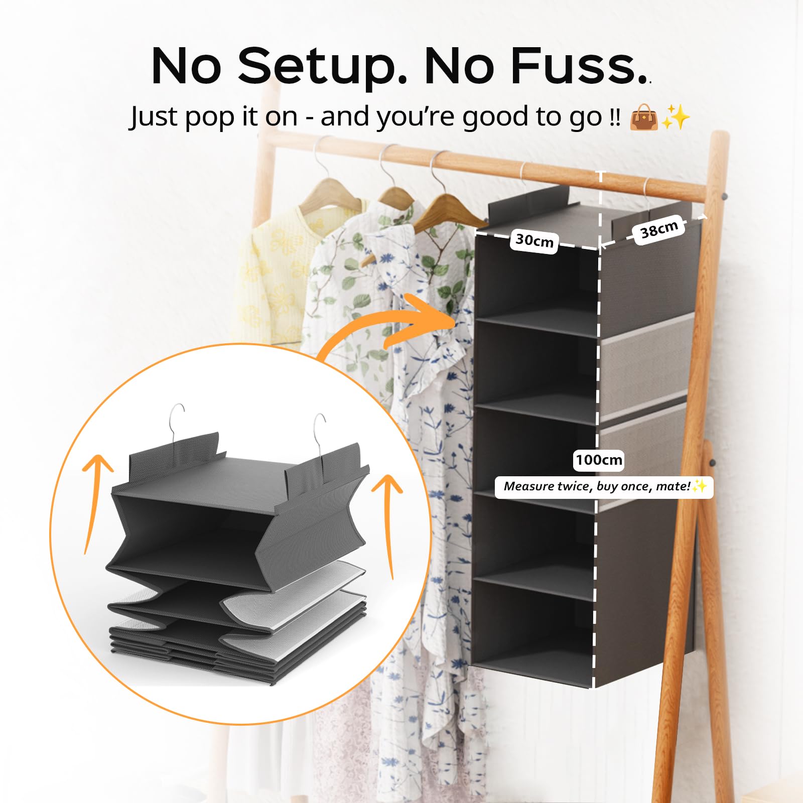Deep Hanging Closet Organizers and Storage