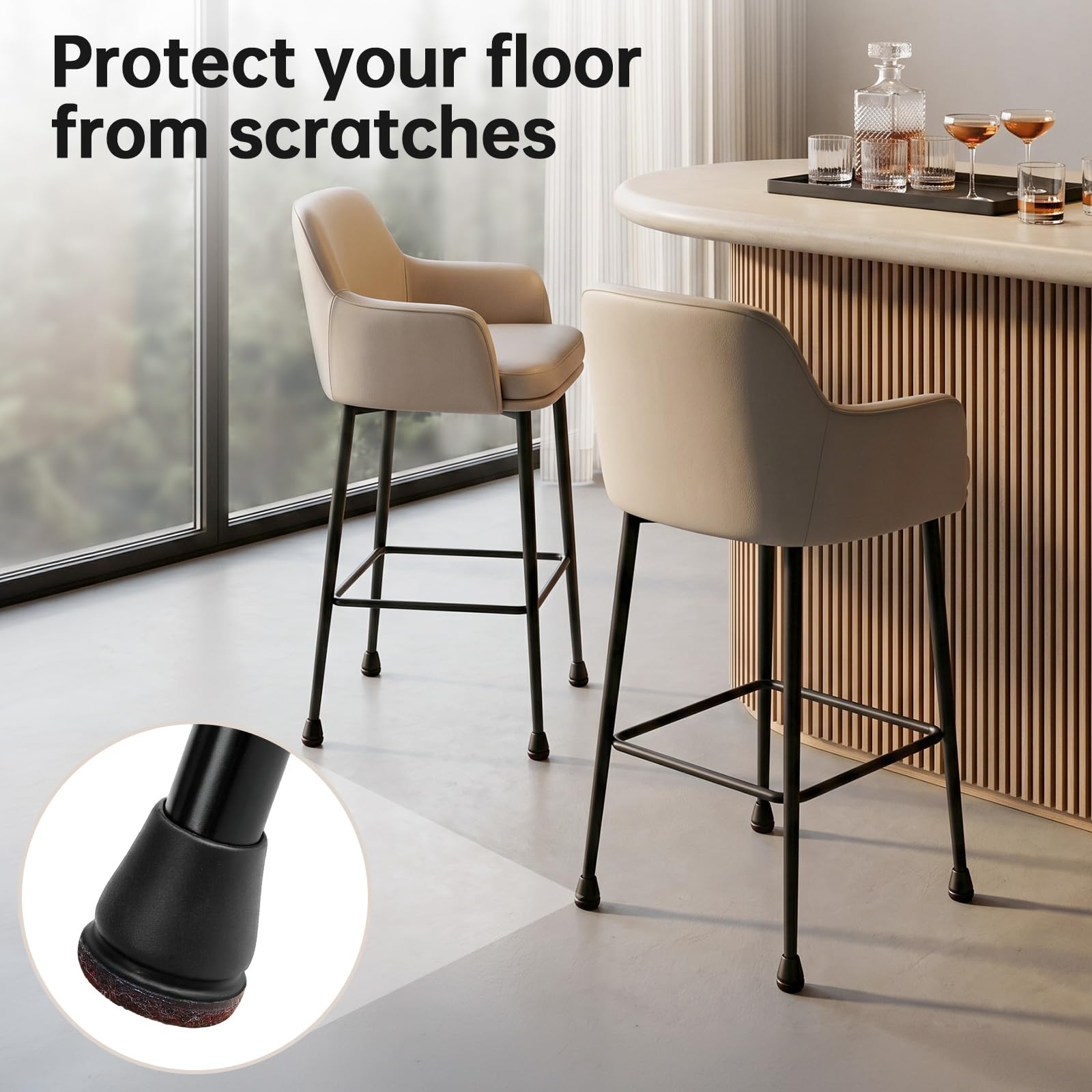 16Pcs Small Silicone Chair Leg Sliders for Hardwood Floors (16 Count)