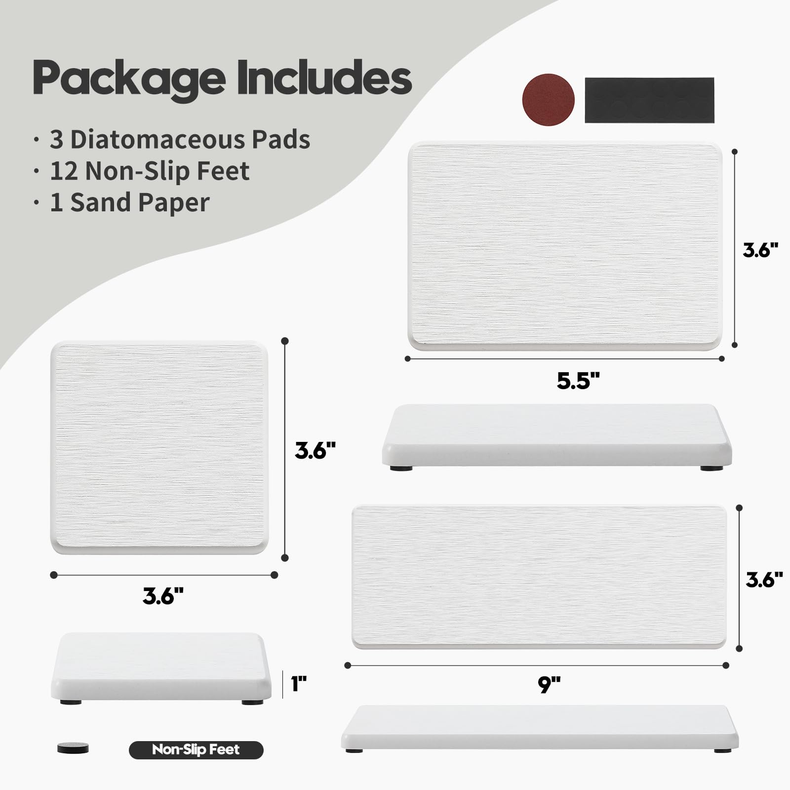 3PCS Bathroom Sink Vanity Trays (3 Count)