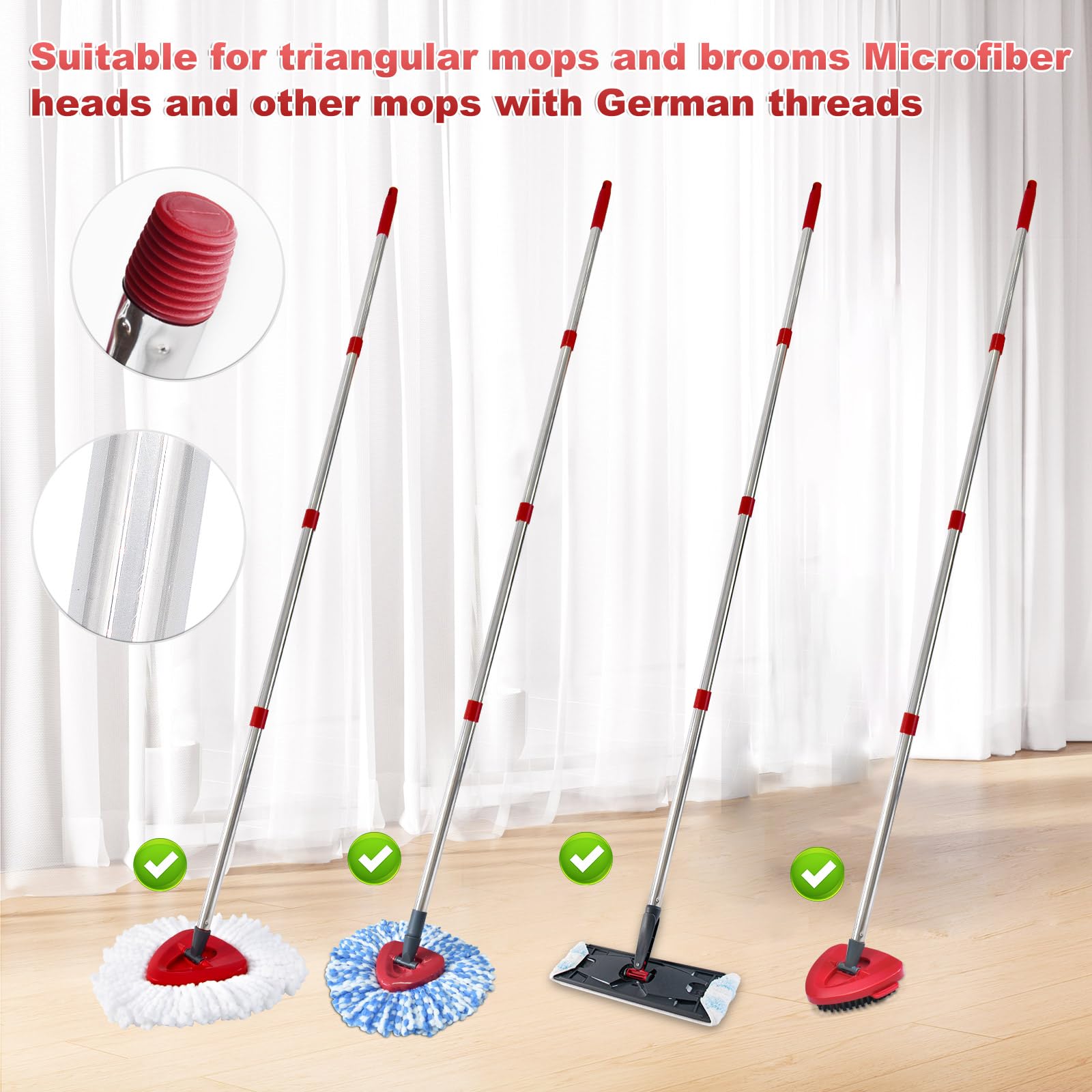 Mop Handle for Ocedar (4 Count)