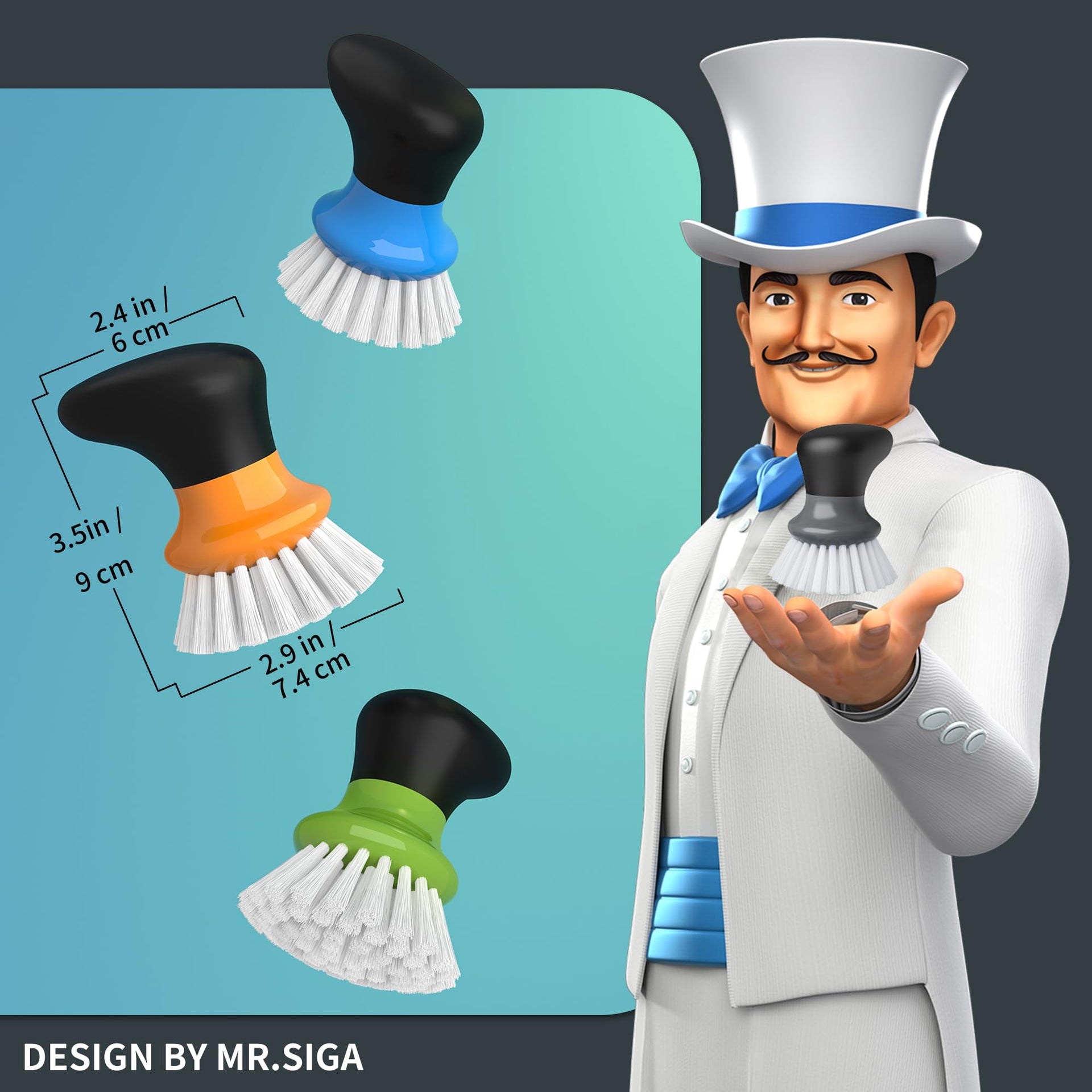 Dish Scrub Brush (2 Count)