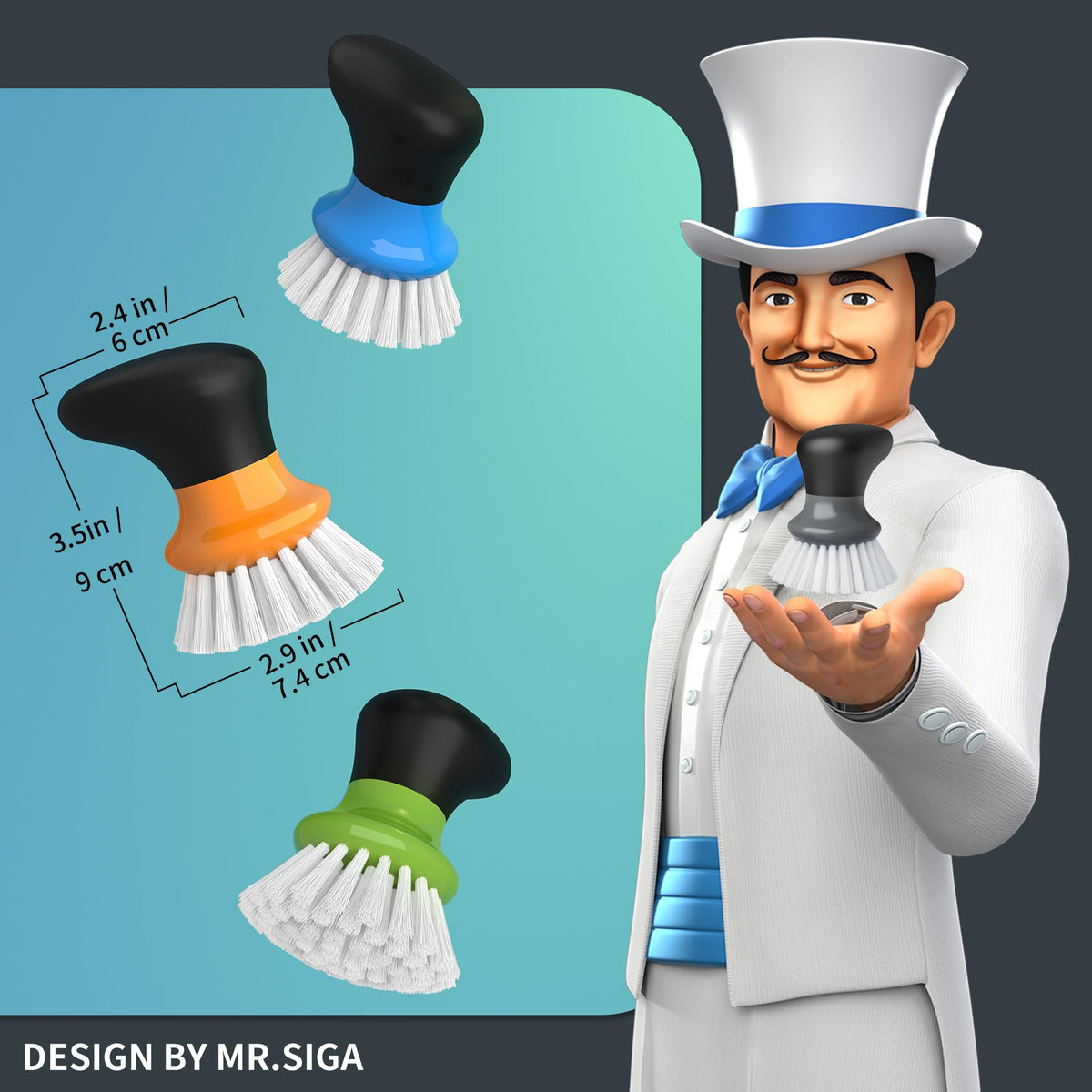 Dish Scrub Brush (2 Count)